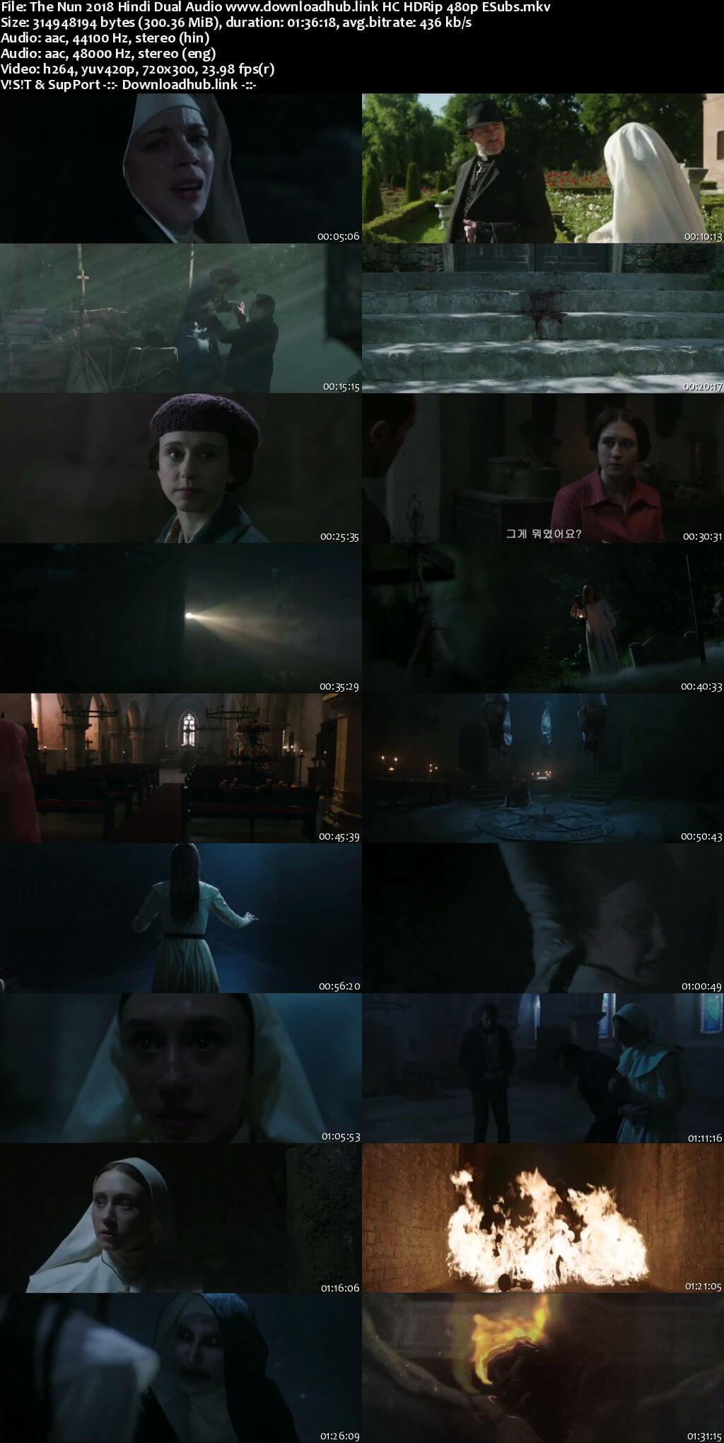 The Nun 2018 Hindi Dual Audio 300MB HC HDRip 480p ESubs