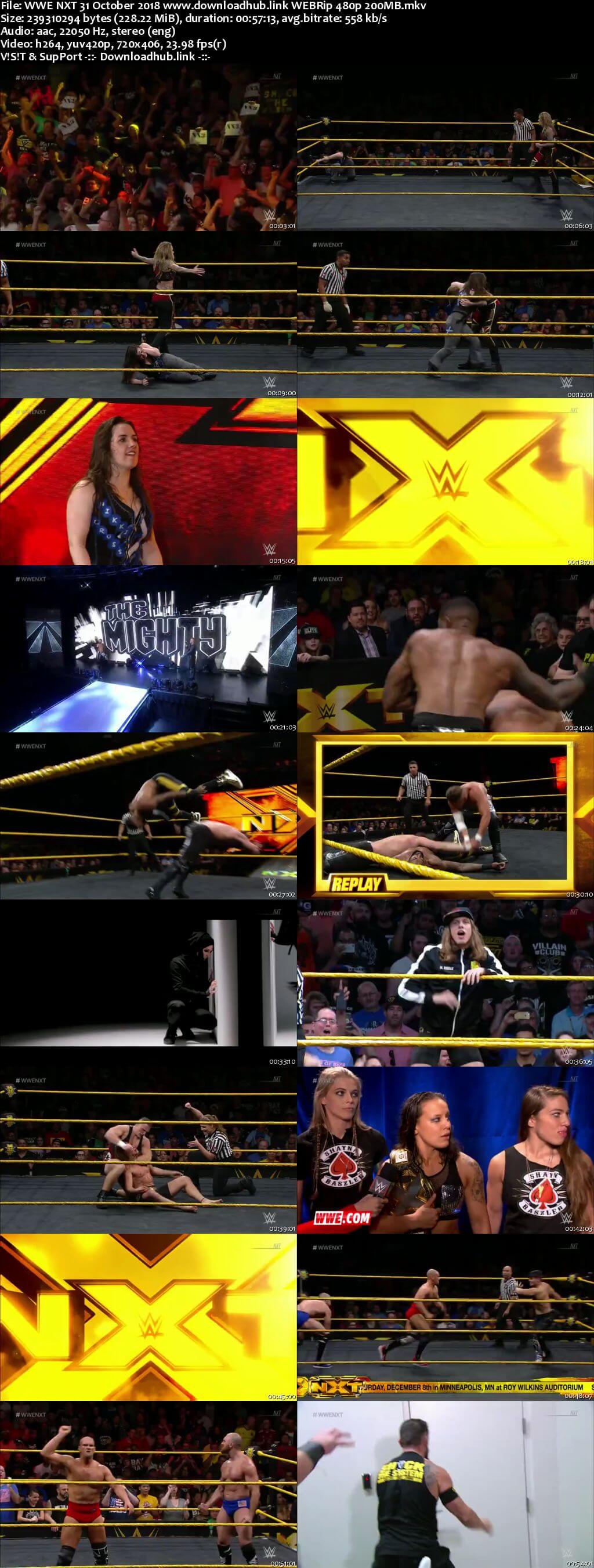 WWE NXT 31st October 2018 200MB HDTV 480p