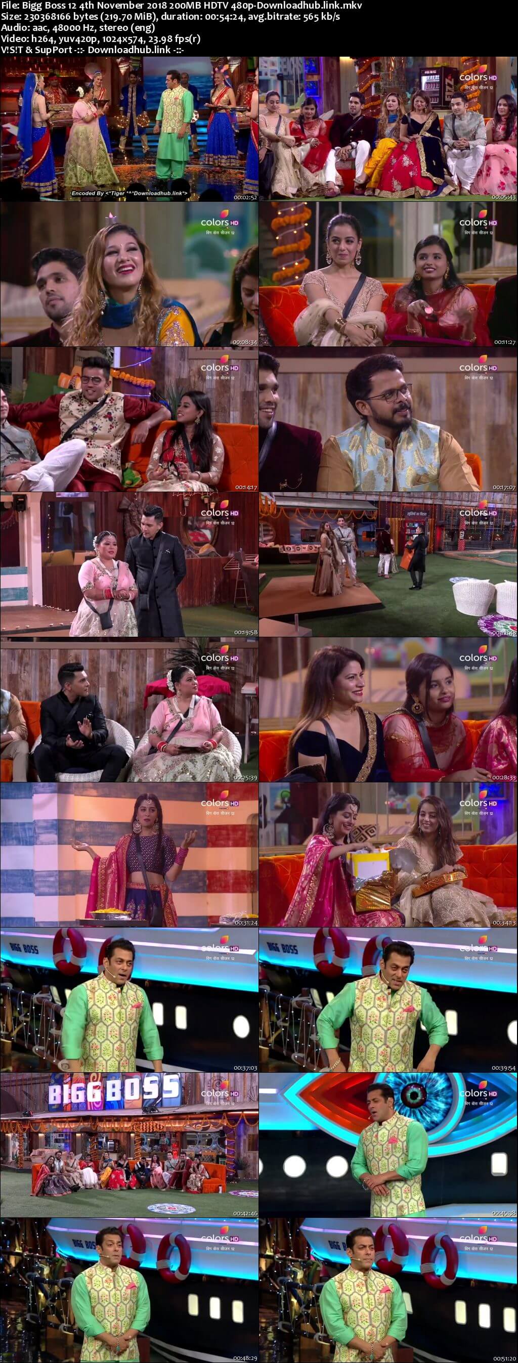 Bigg Boss 12 04 November 2018 Episode 49 HDTV 480p