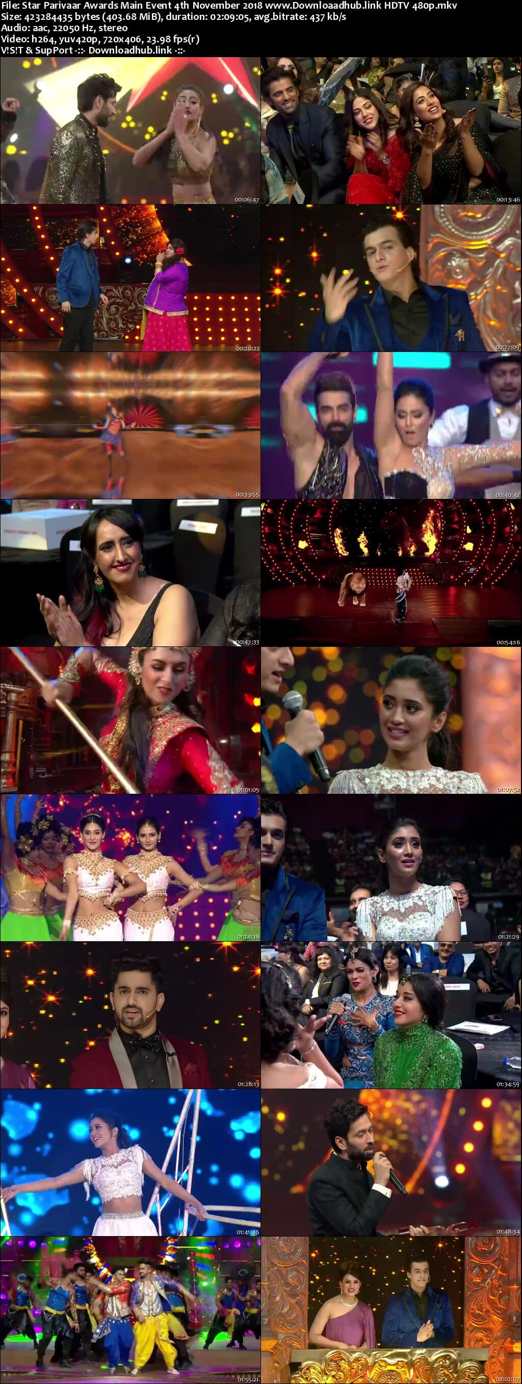 Star Parivaar Awards (Main Event) 4th November 2018 400MB HDTV 480p