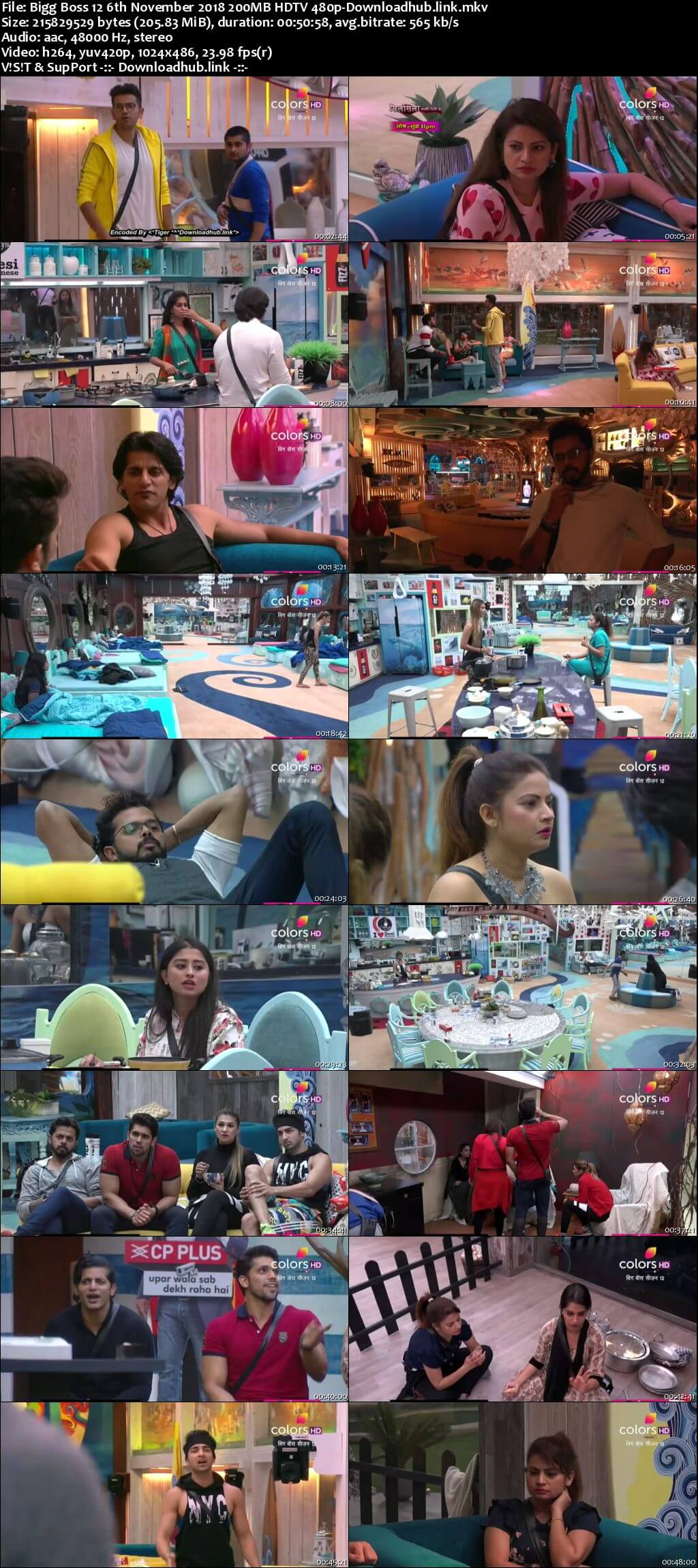 Bigg Boss 12 06 November 2018 Episode 51 HDTV 480p