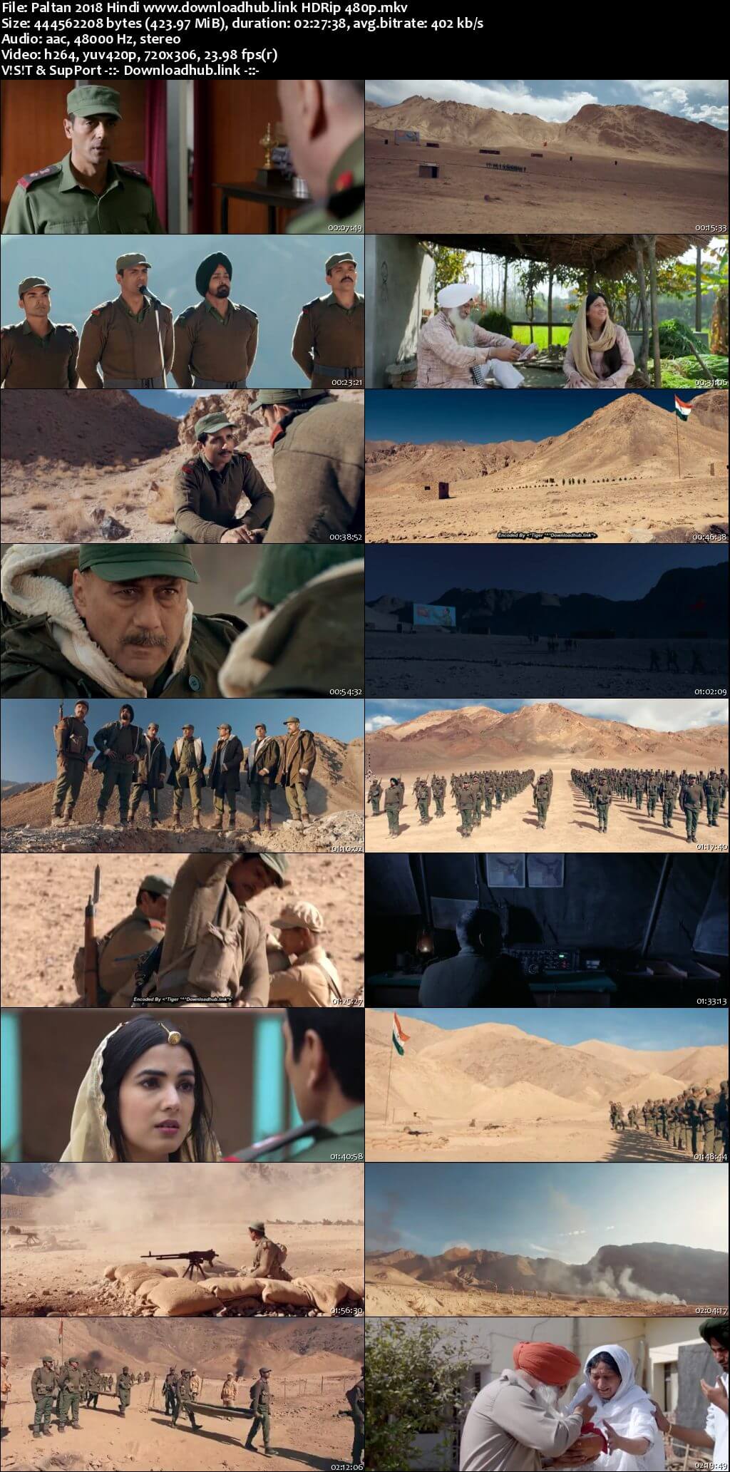 Paltan 2018 Hindi 400MB HDRip 480p