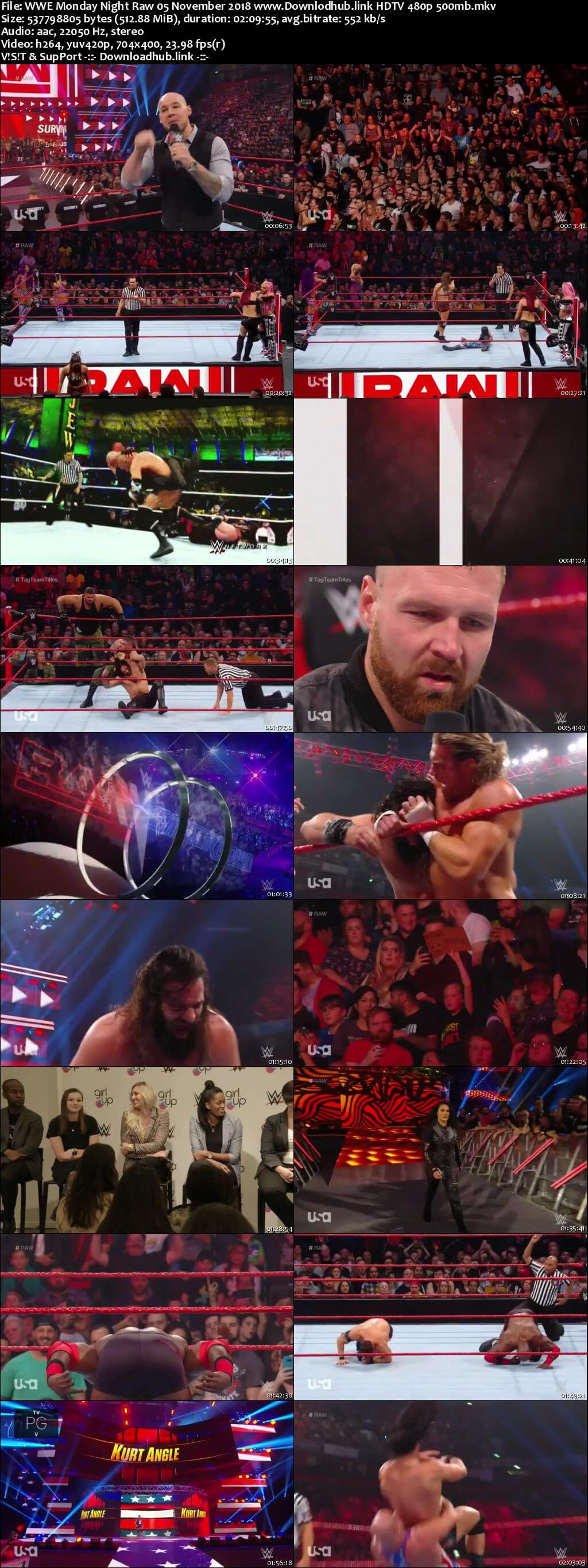 WWE Monday Night Raw 5th November 2018 500MB HDTVRip 480p