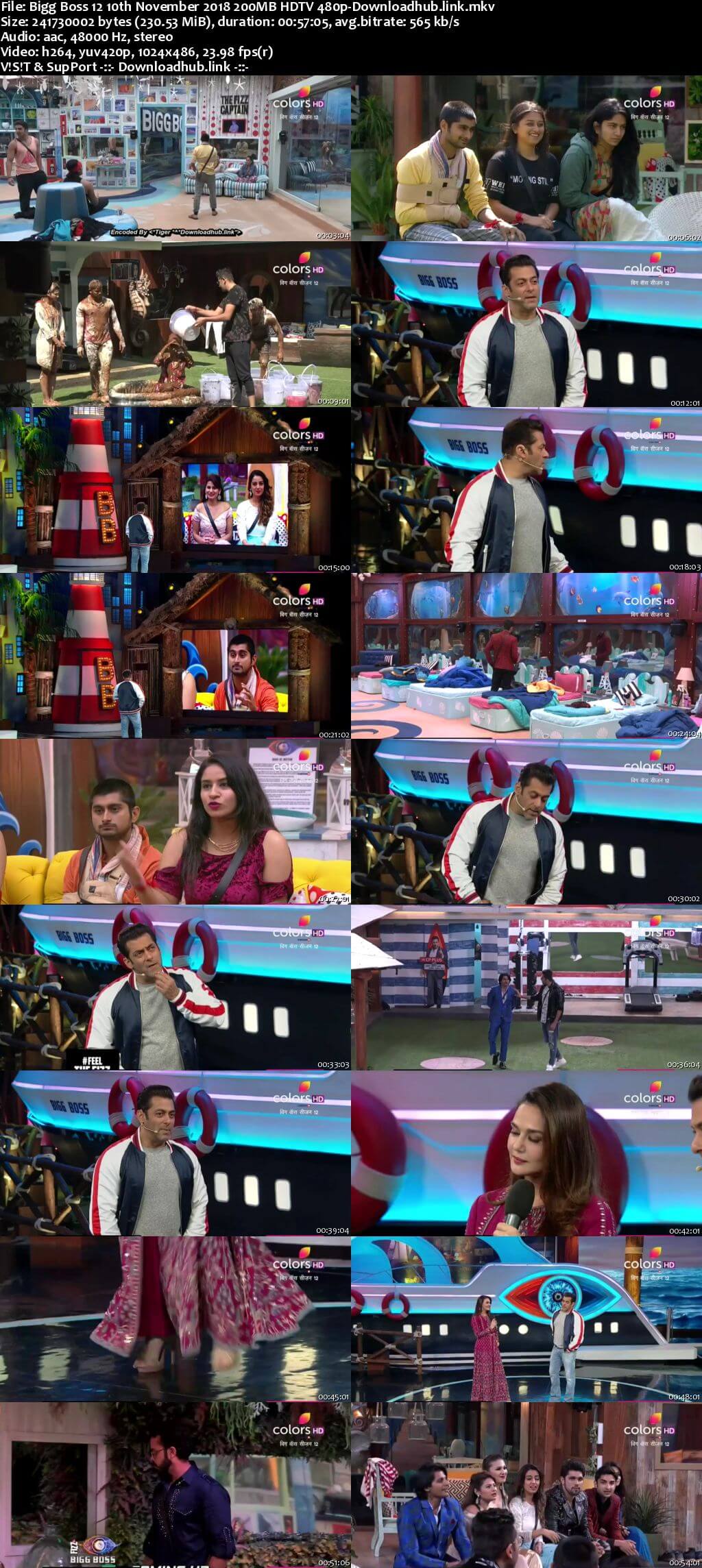 Bigg Boss 12 10 November 2018 Episode 55 HDTV 480p