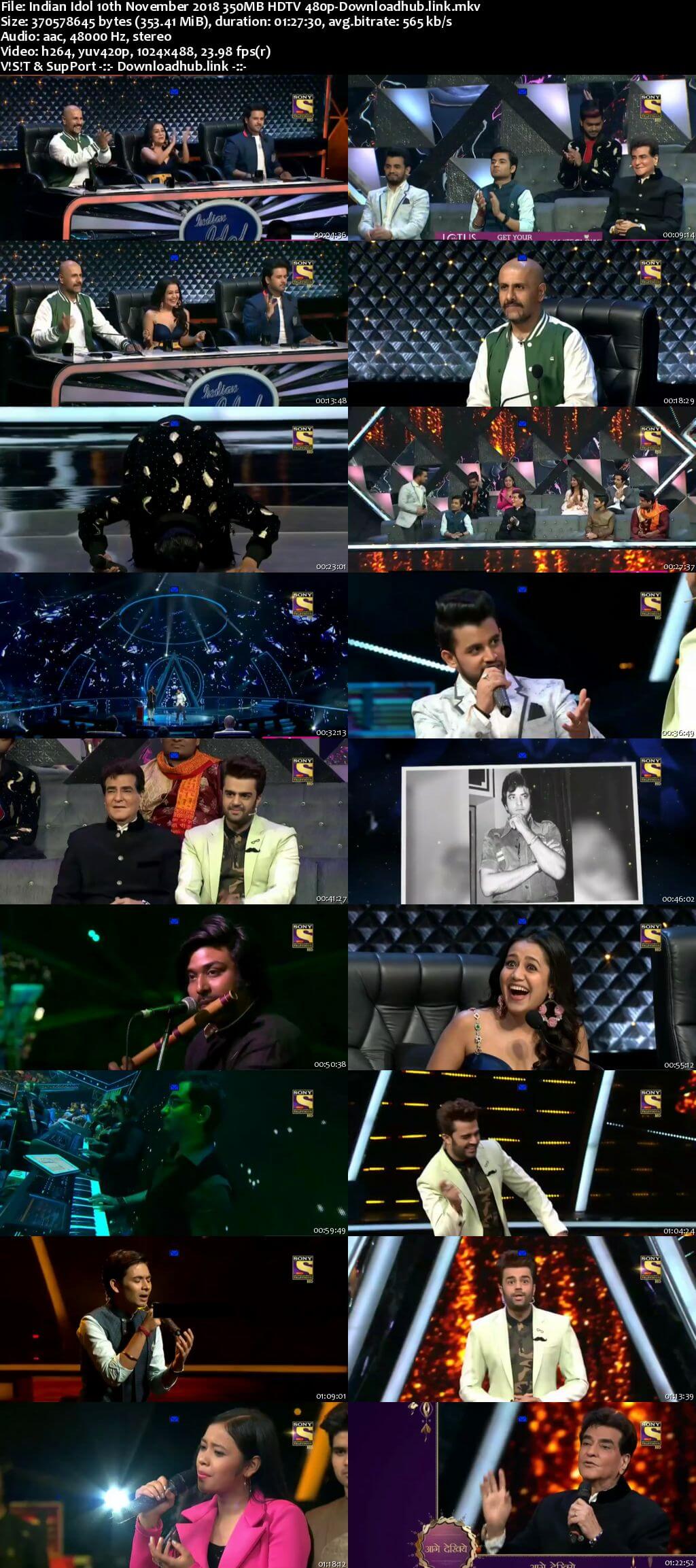 Indian Idol 10 November 2018 Episode 37 HDTV 480p