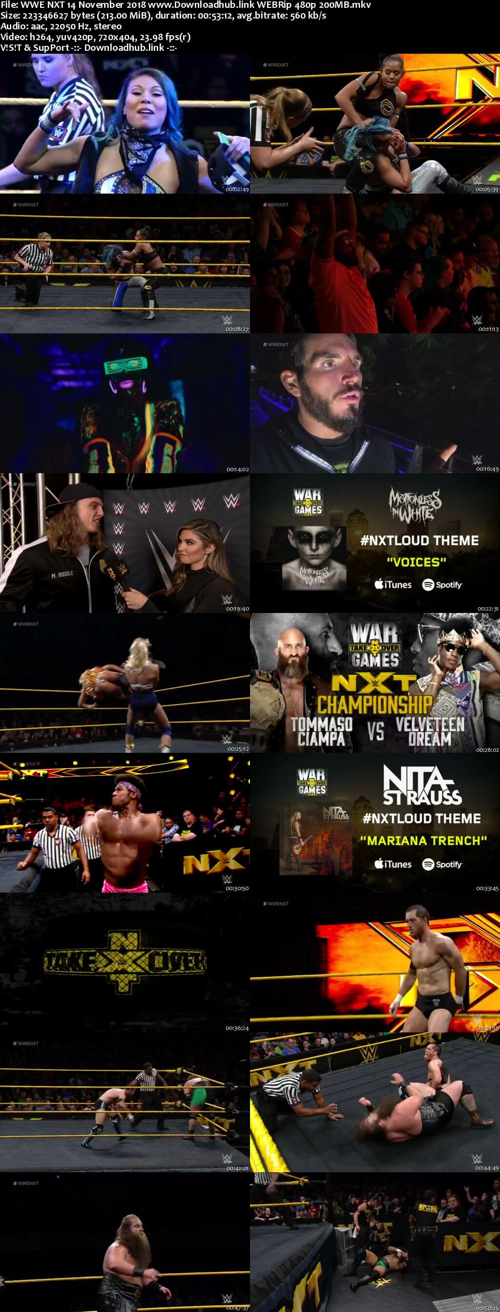 WWE NXT 14th November 2018 200MB HDTV 480p