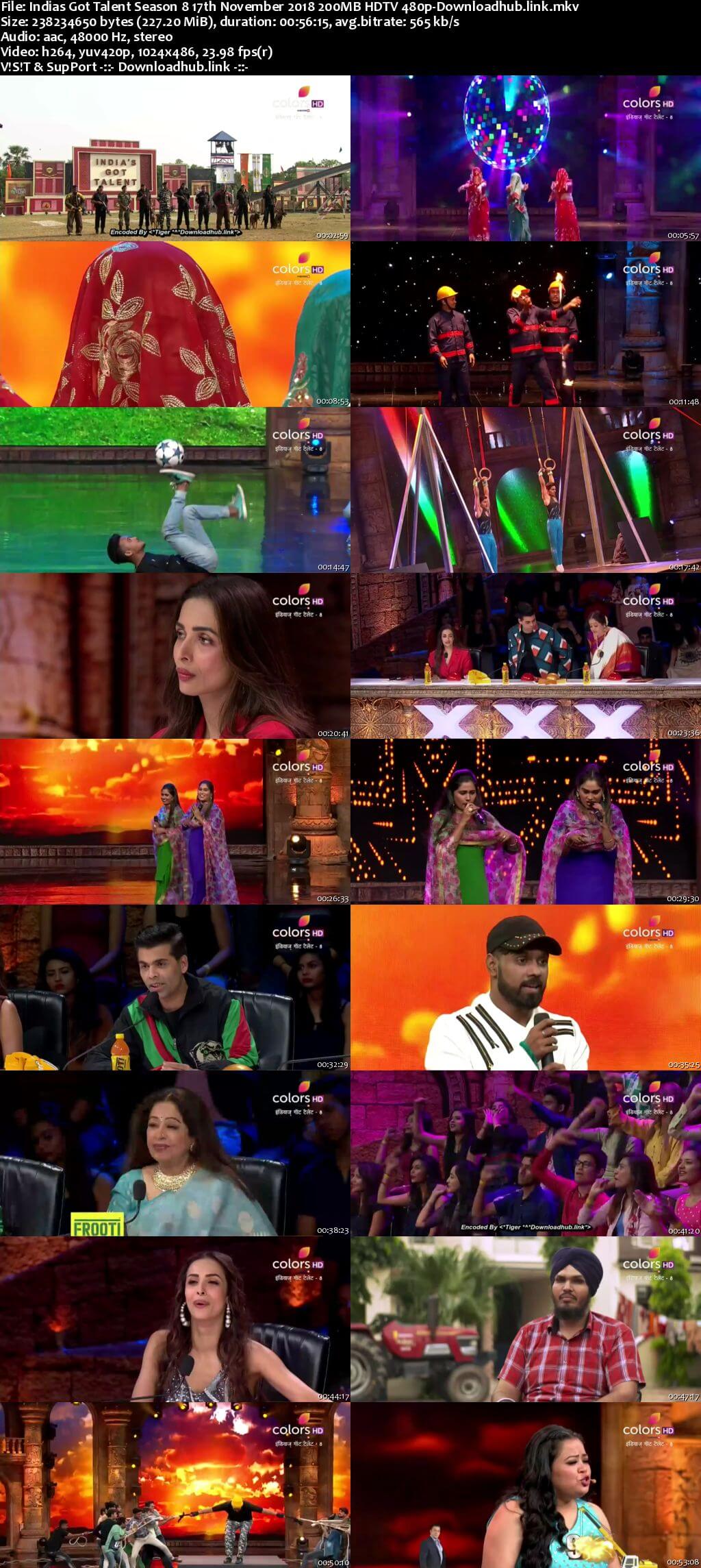 Indias Got Talent Season 8 17 November 2018 Episode 09 HDTV 480p