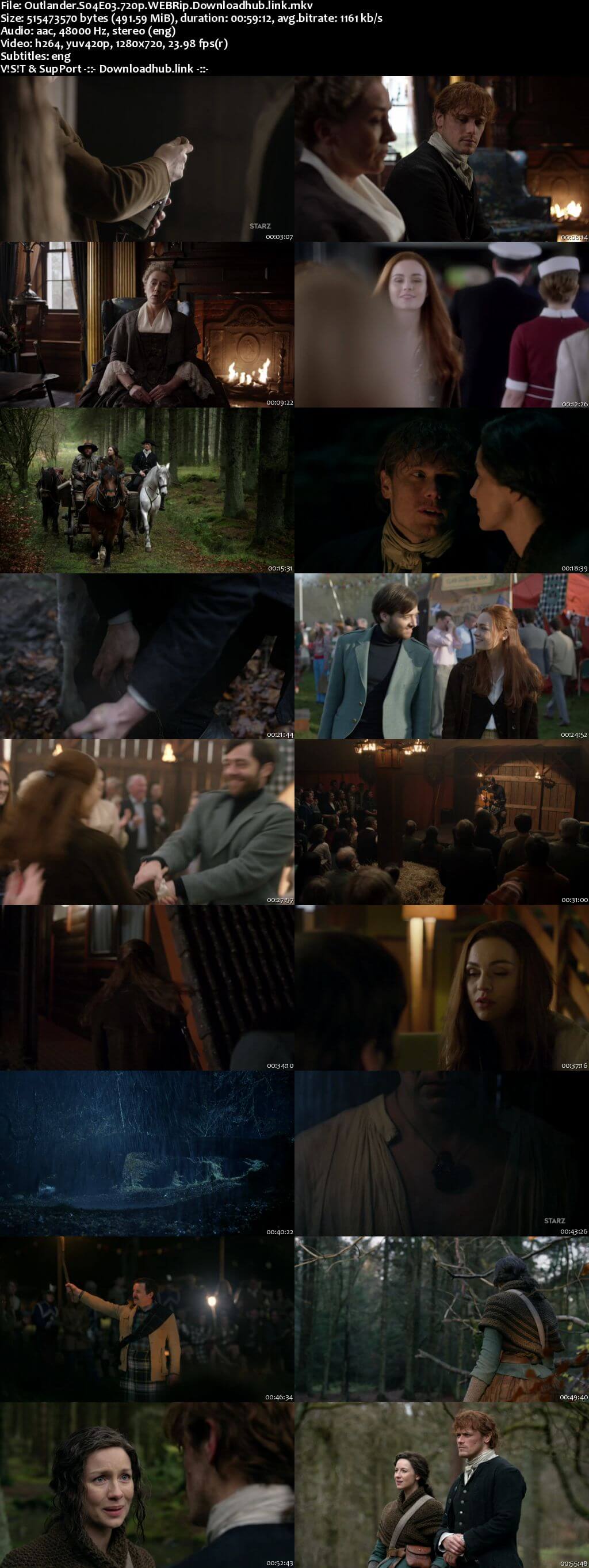 Outlander S04E03 450MB WEBRip 720p ESubs