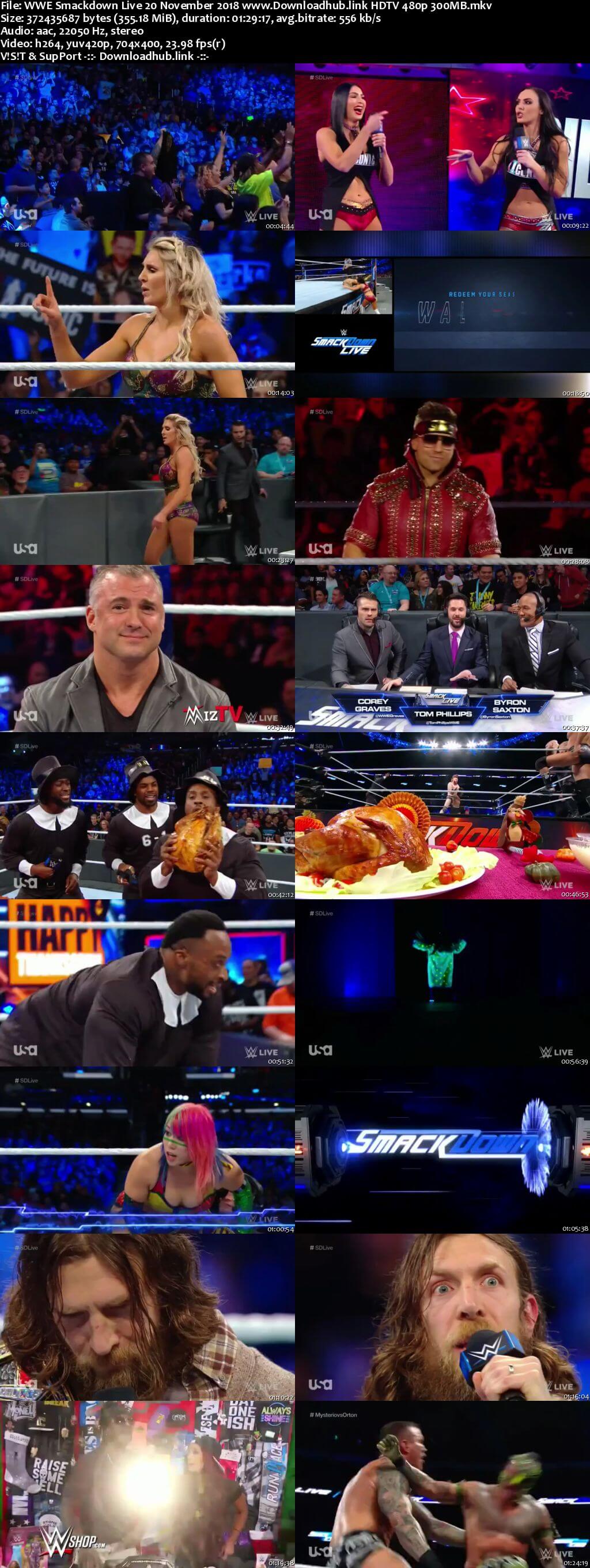 WWE Smackdown Live 20th November 2018 300MB HDTV 480p