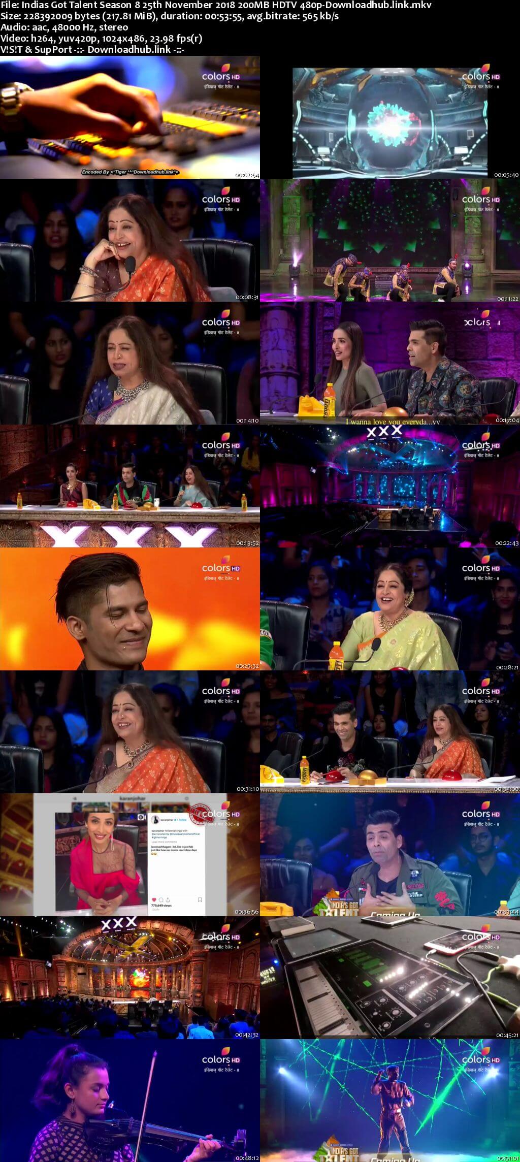 Indias Got Talent Season 8 25 November 2018 Episode 12 HDTV 480p