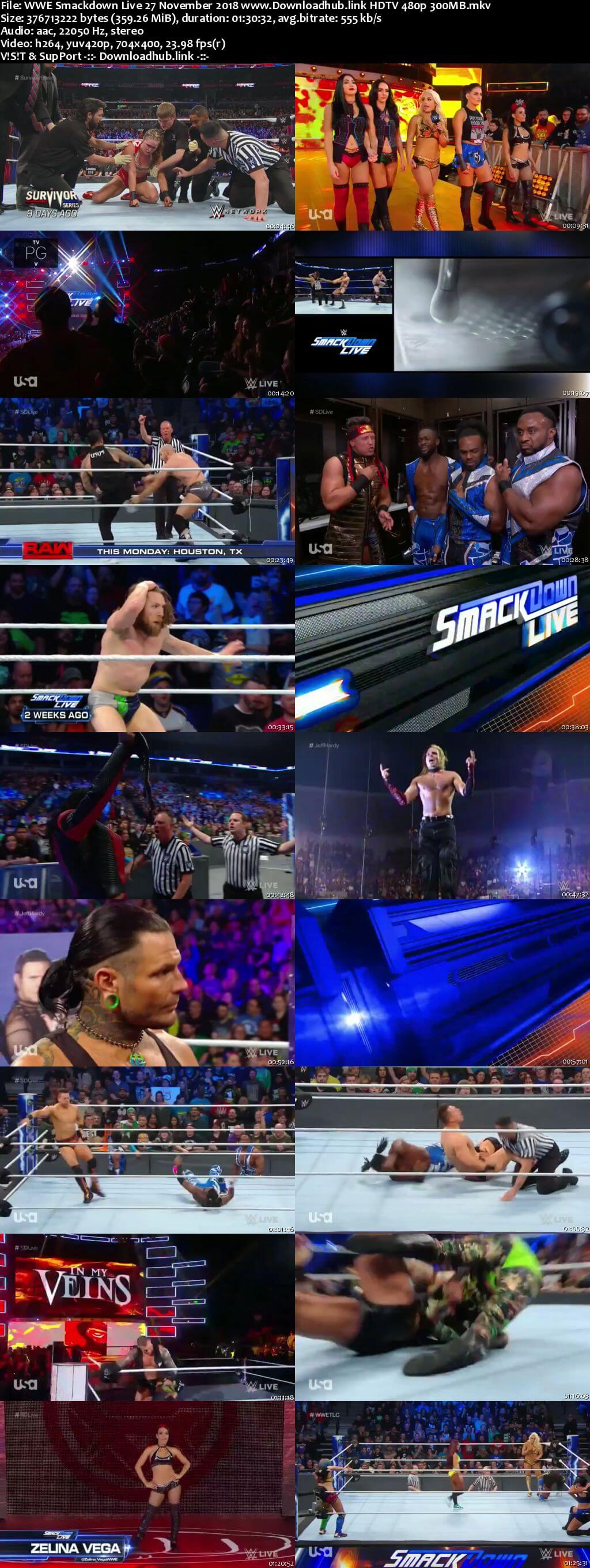 WWE Smackdown Live 27th November 2018 300MB HDTV 480p