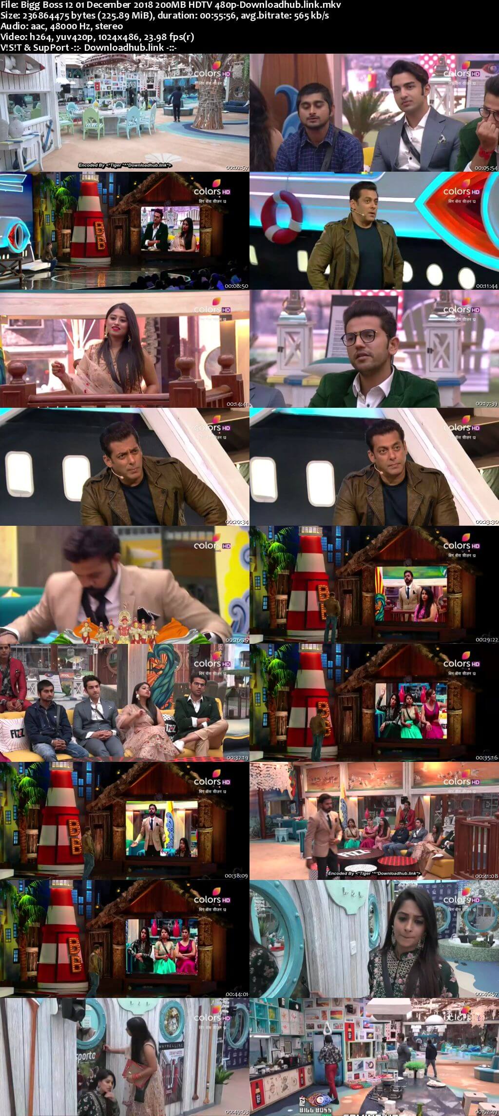 Bigg Boss 12 01 December 2018 Episode 76 HDTV 480p