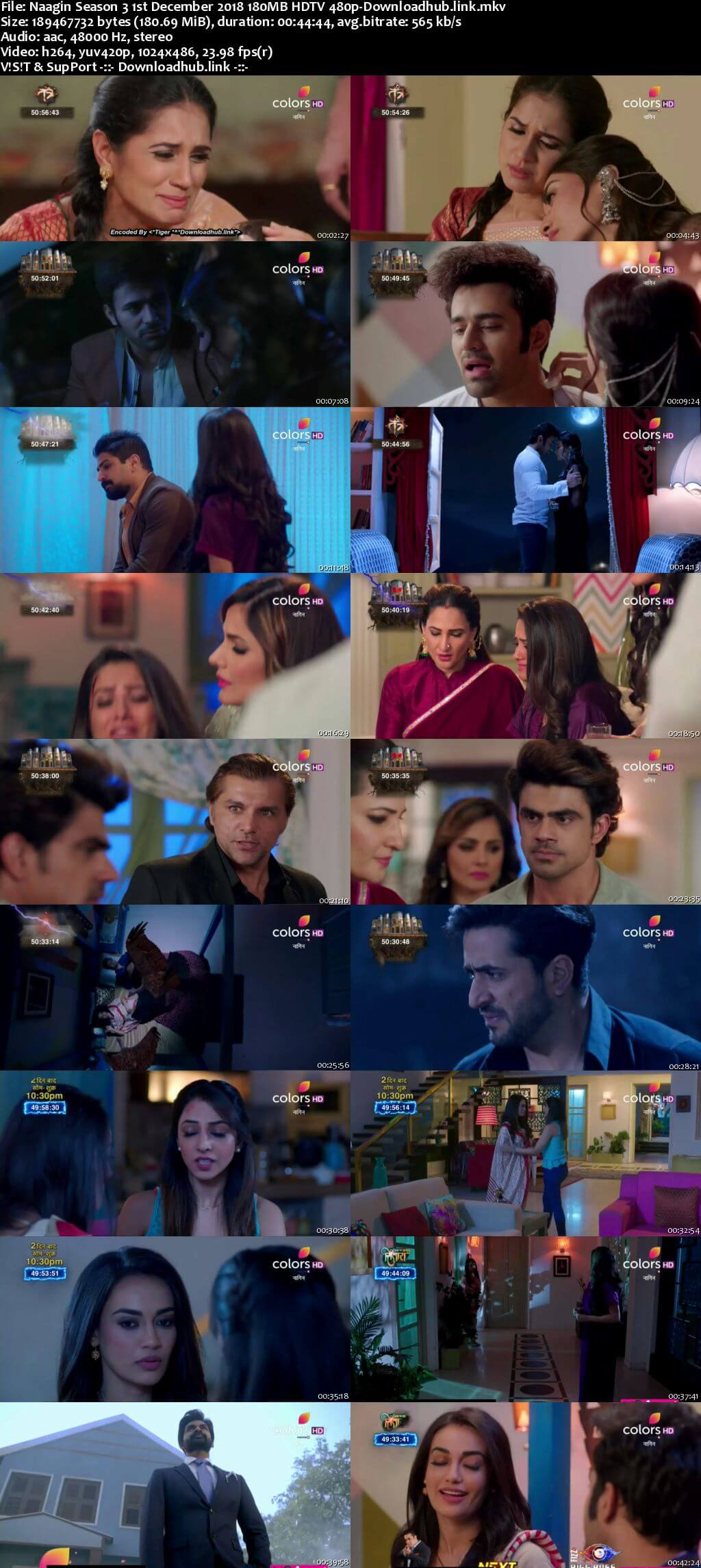 Naagin Season 3 01 December 2018 Episode 51 HDTV 480p