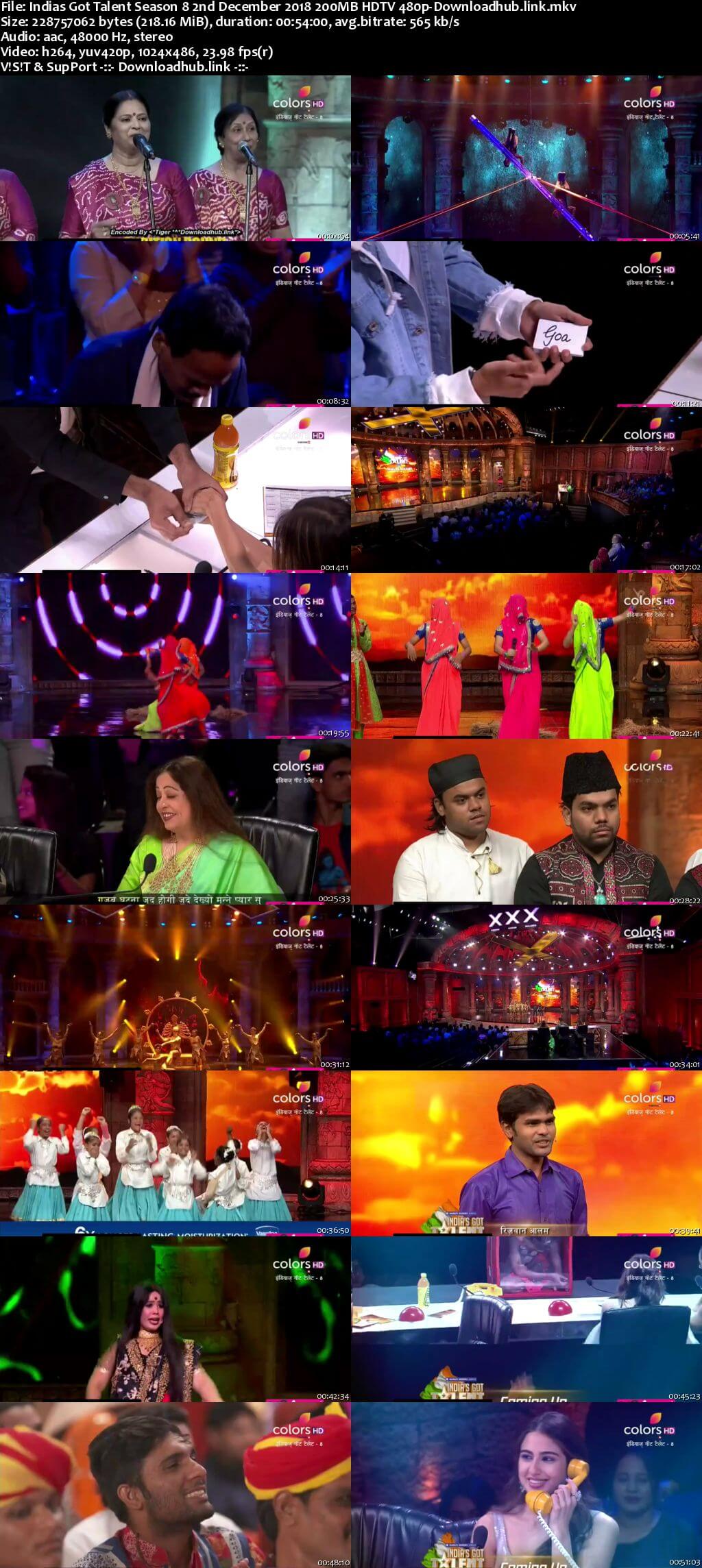 Indias Got Talent Season 8 02 December 2018 Episode 14 HDTV 480p