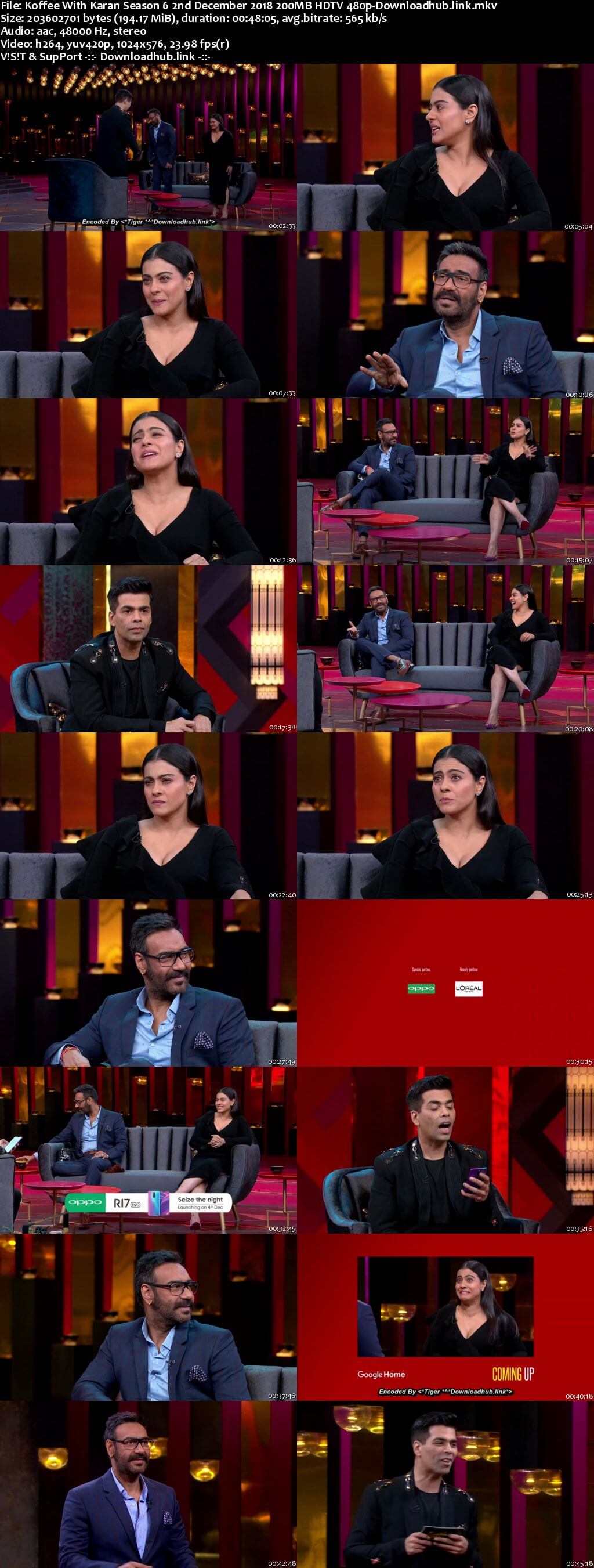 Koffee With Karan 6 02 December 2018 Episode 07 HDTV 480p