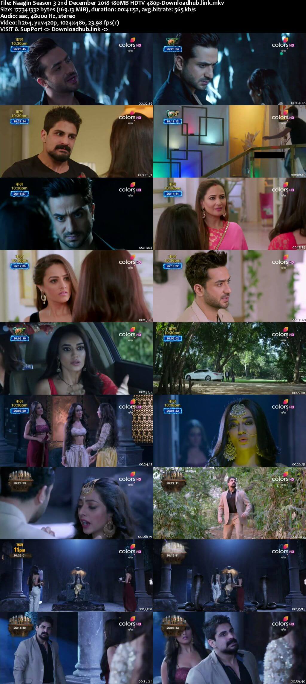 Naagin Season 3 02 December 2018 Episode 52 HDTV 480p