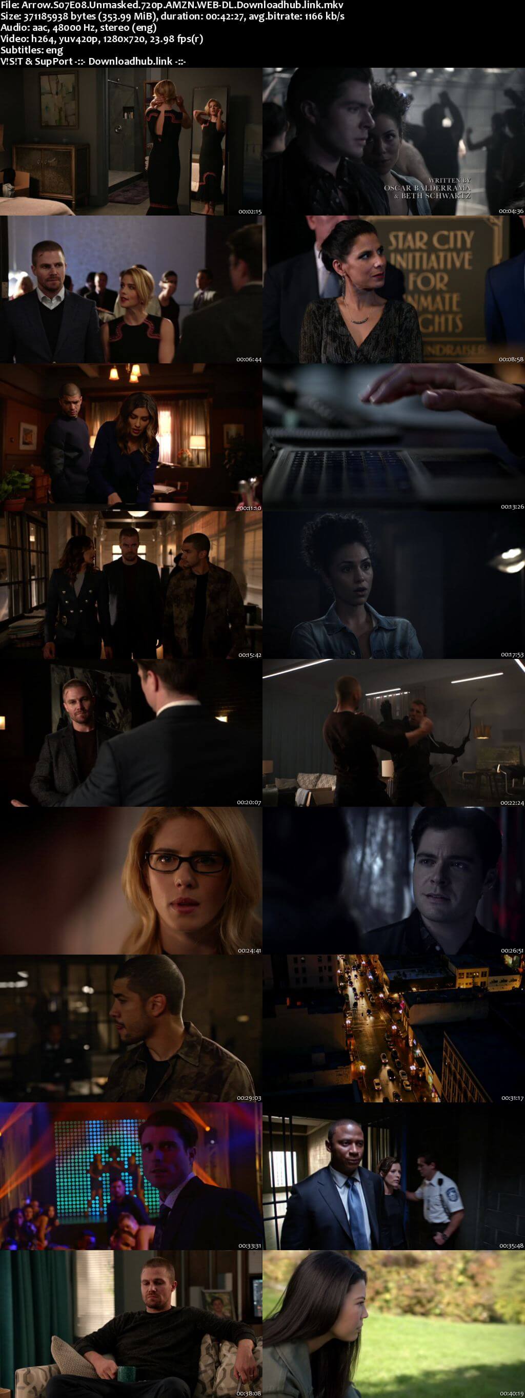 Arrow S07E08 350MB AMZN Web-DL 720p ESubs