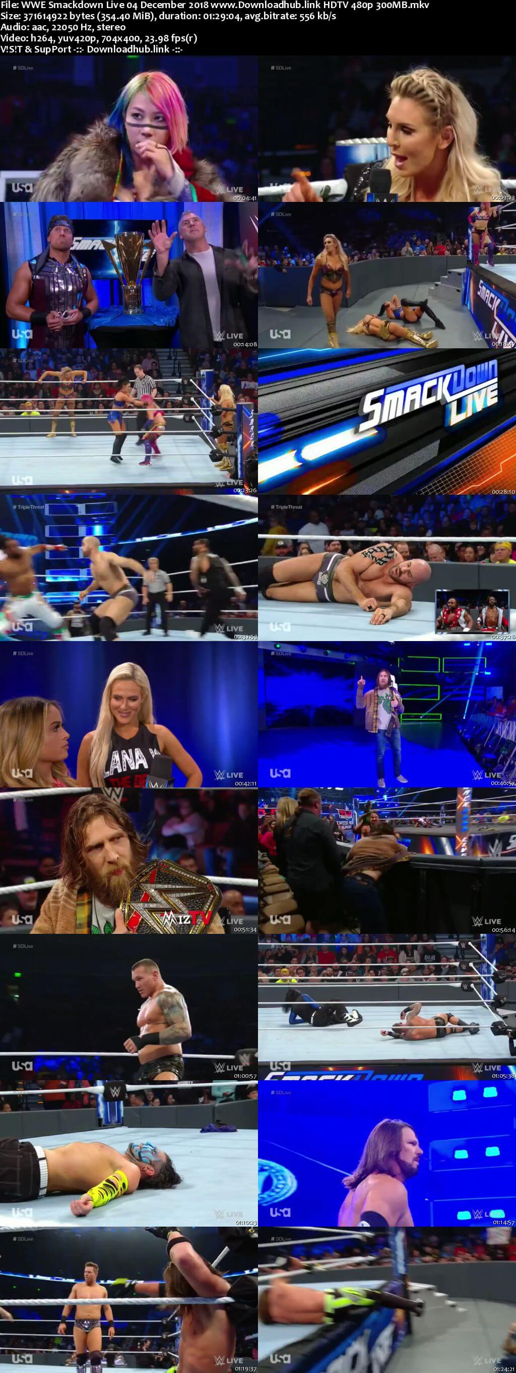 WWE Smackdown Live 4th December 2018 300MB HDTV 480p