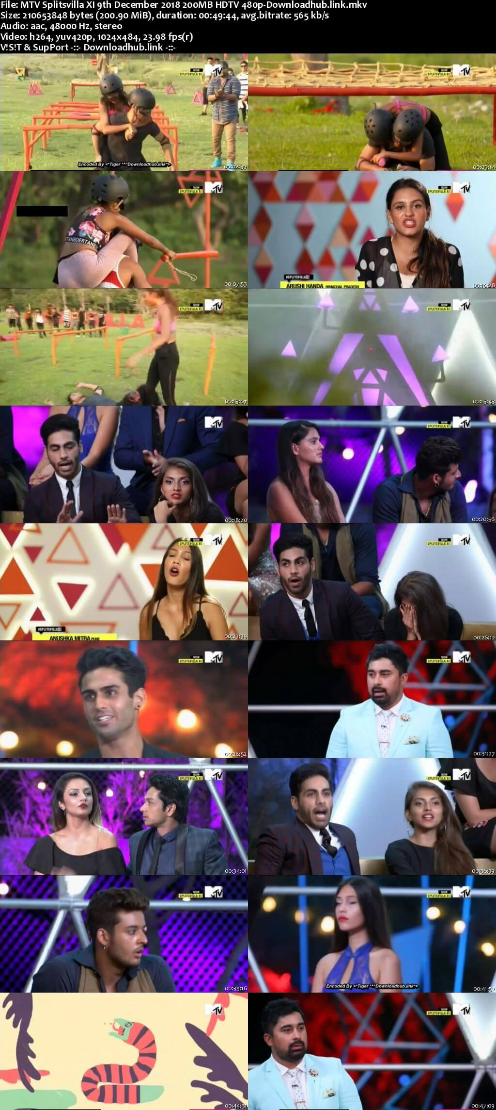 MTV Splitsvilla XI 9th December 2018 200MB HDTV 480p