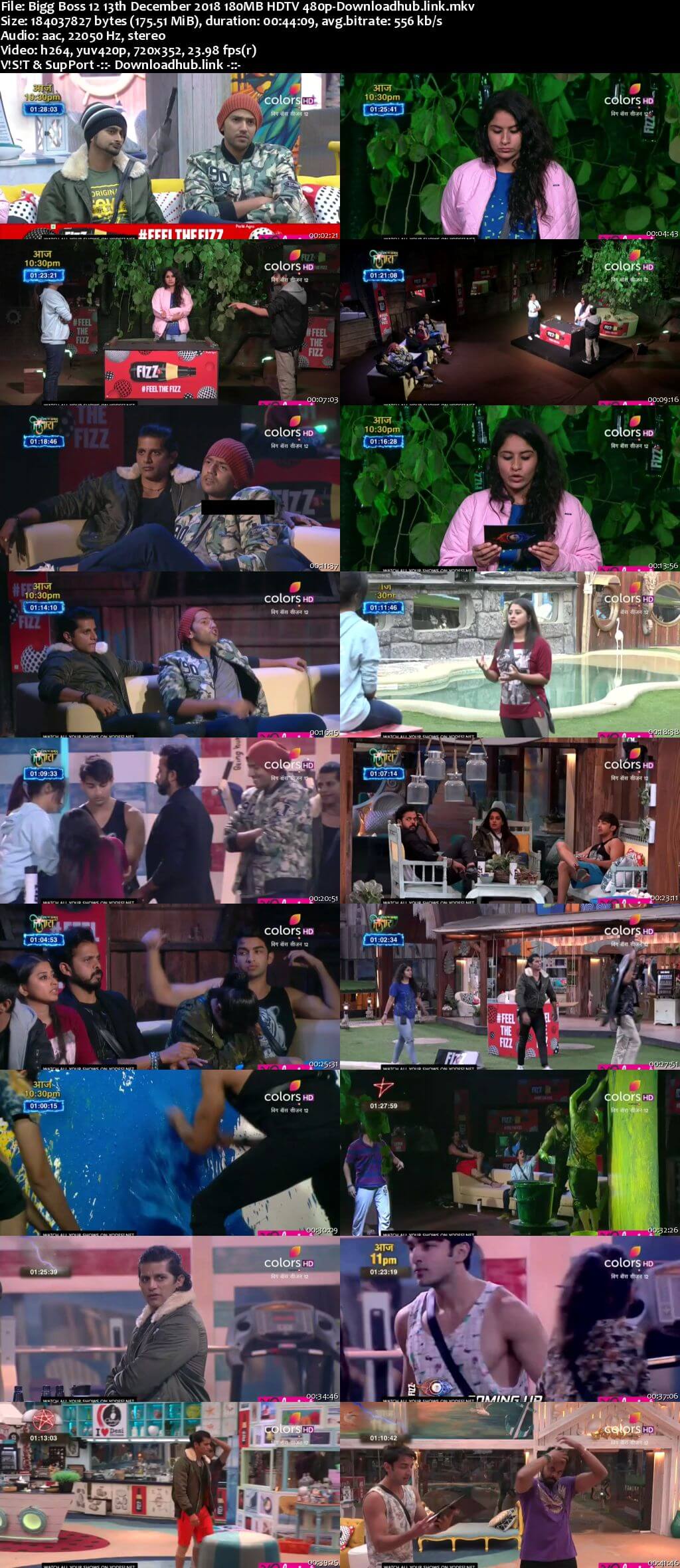 Bigg Boss 12 13 December 2018 Episode 88 HDTV 480p