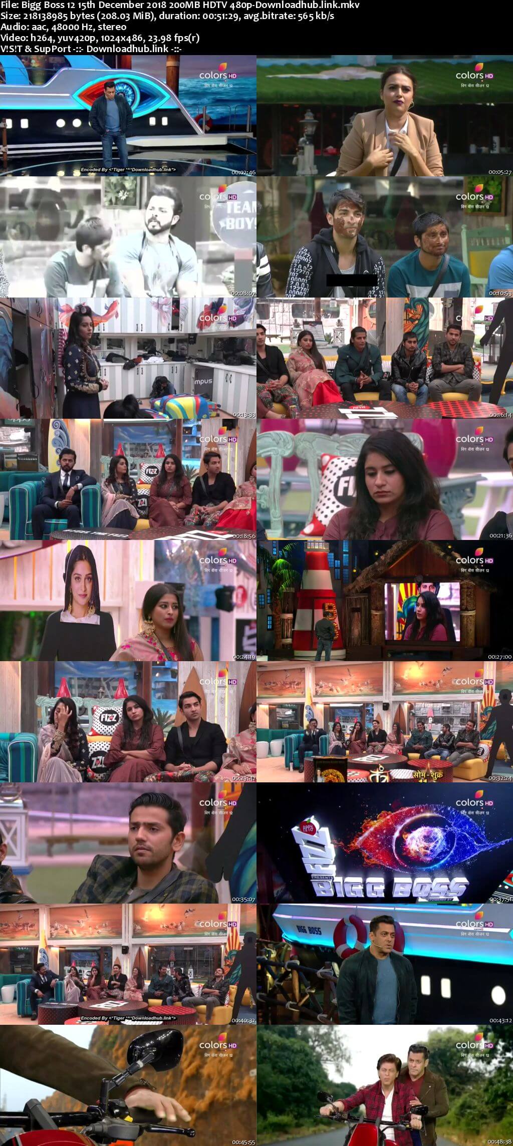 Bigg Boss 12 15 December 2018 Episode 90 HDTV 480p