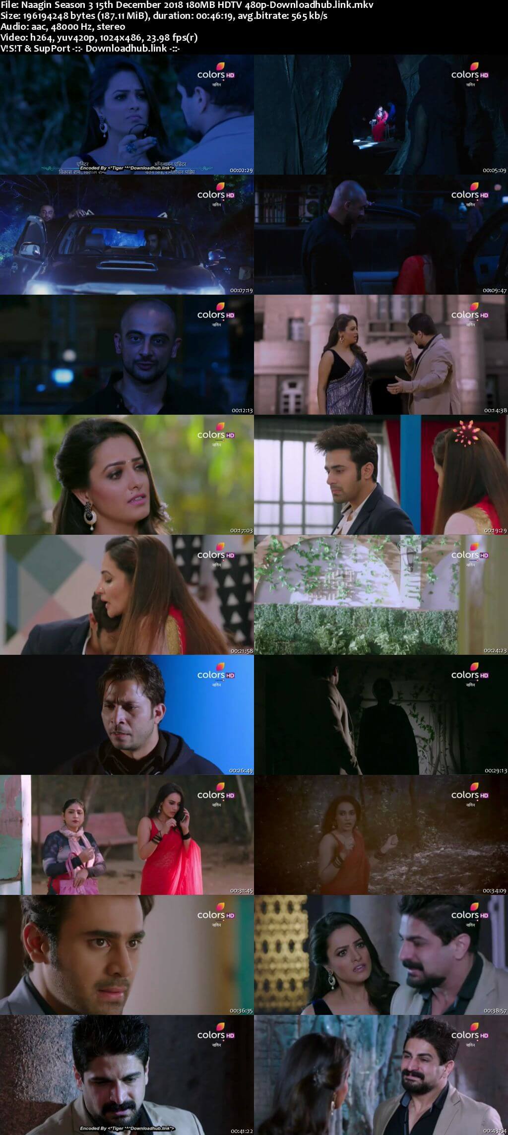 Naagin Season 3 15 December 2018 Episode 55 HDTV 480p