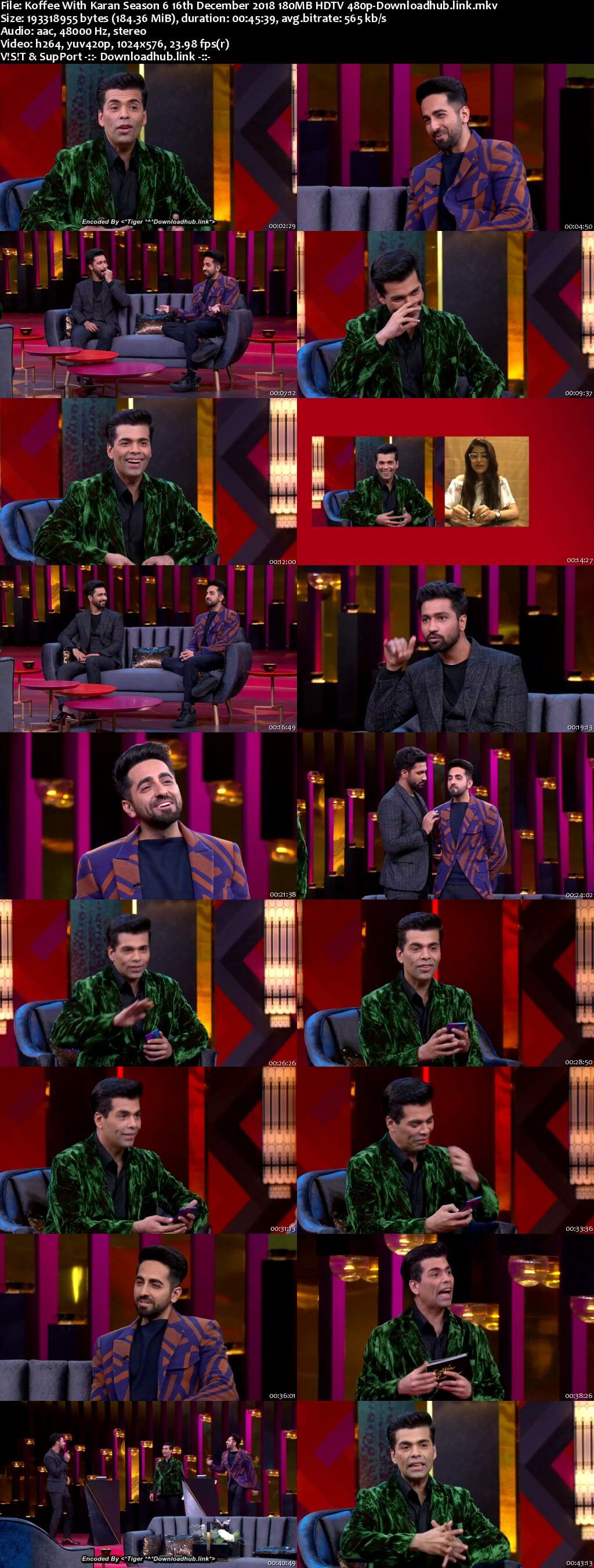 Koffee With Karan 6 16 December 2018 Episode 09 HDTV 480p