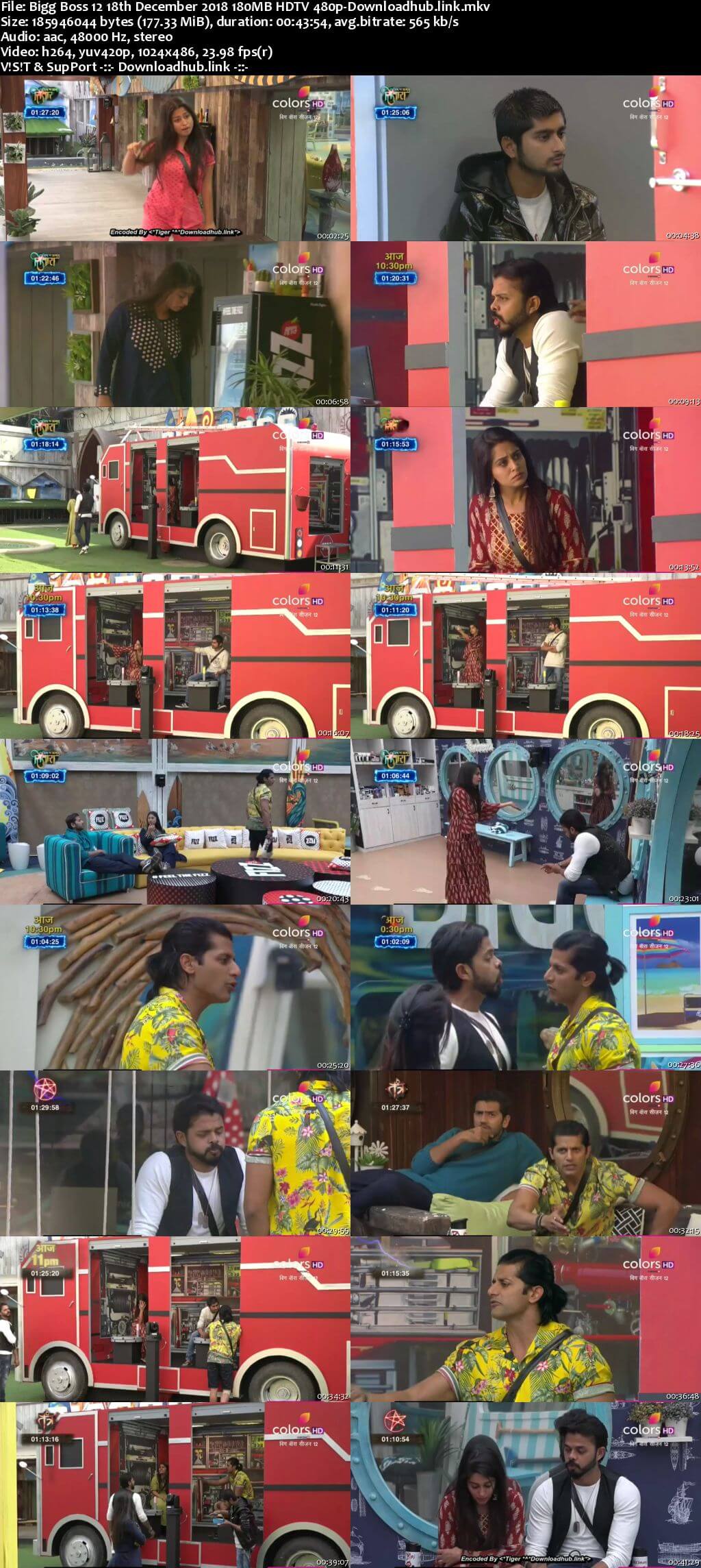 Bigg Boss 12 18 December 2018 Episode 93 HDTV 480p