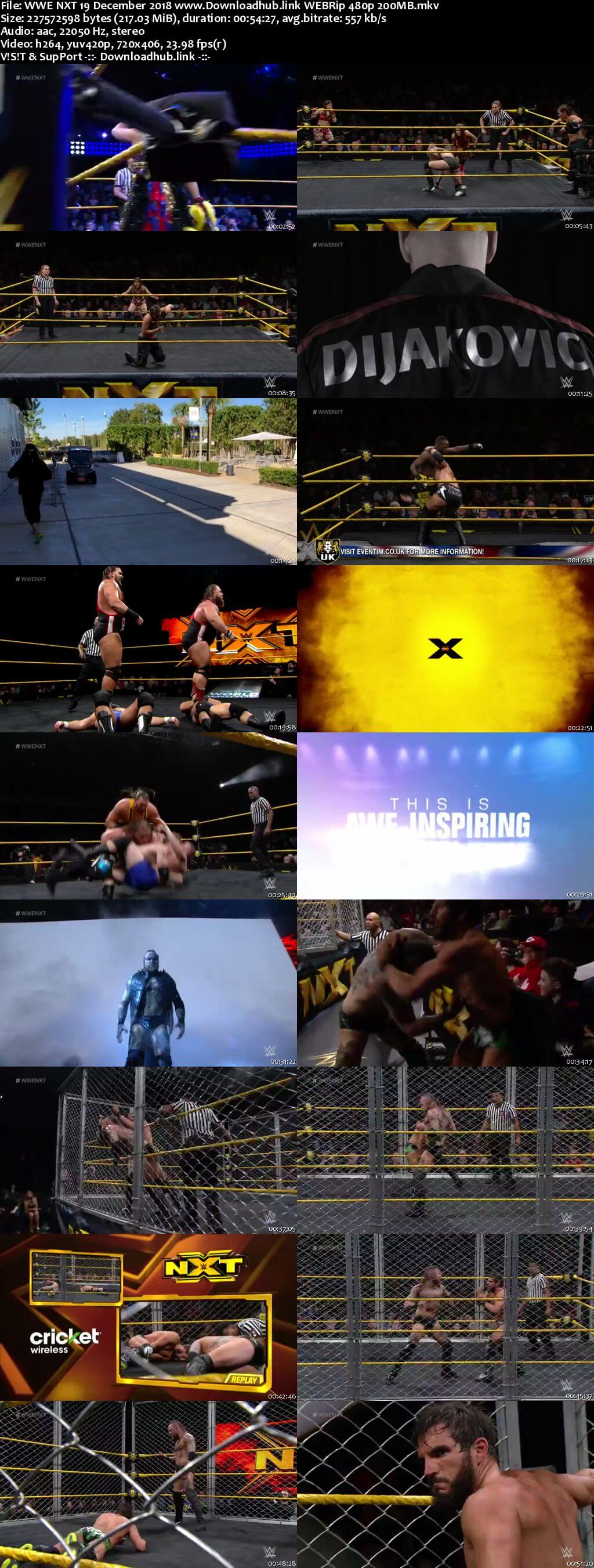 WWE NXT 19th December 2018 200MB HDTV 480p