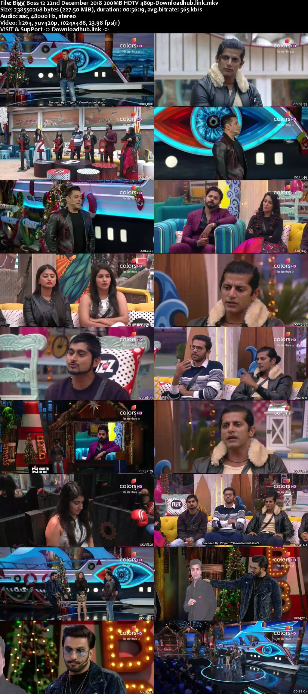 Bigg Boss 12 22 December 2018 Episode 97 HDTV 480p