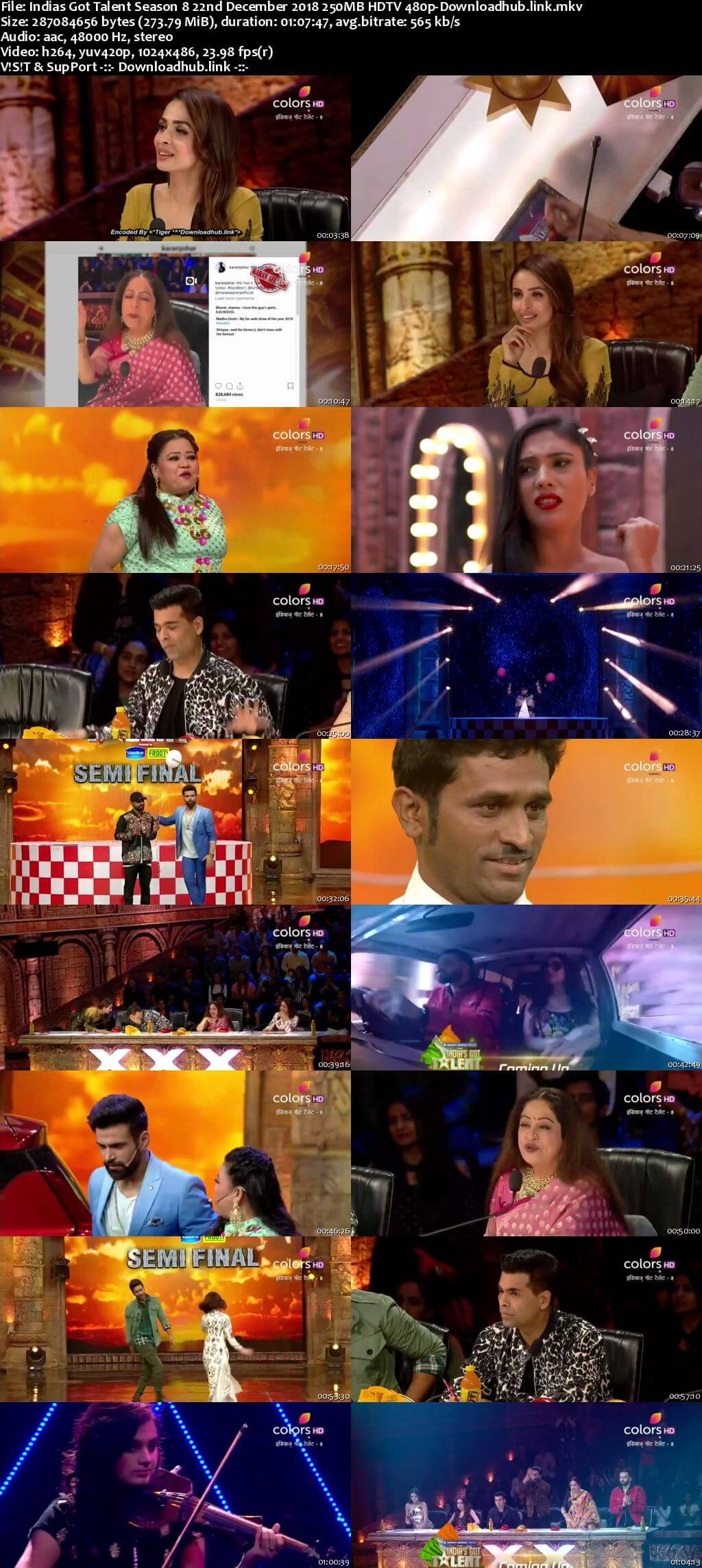 Indias Got Talent Season 8 22 December 2018 Episode 19 HDTV 480p