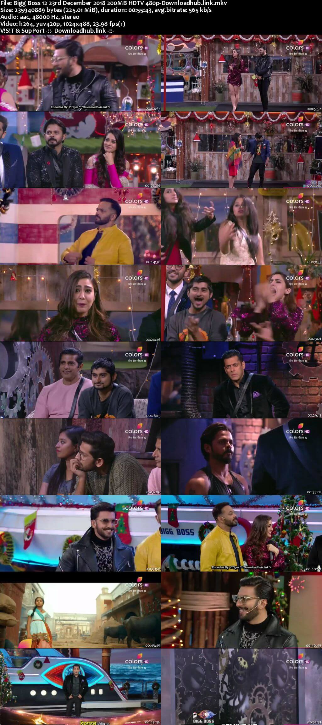 Bigg Boss 12 23 December 2018 Episode 98 HDTV 480p