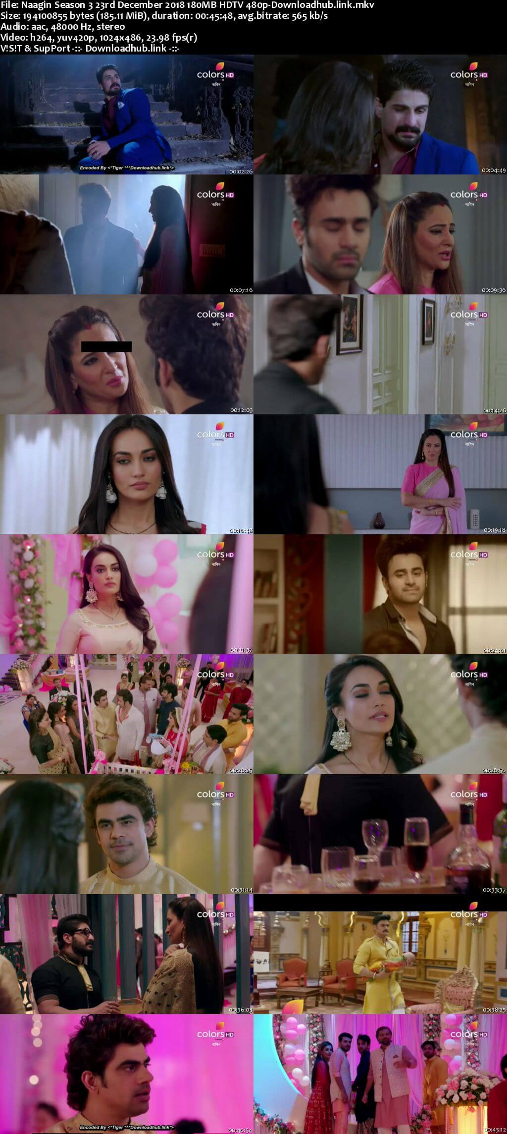 Naagin Season 3 23 December 2018 Episode 58 HDTV 480p