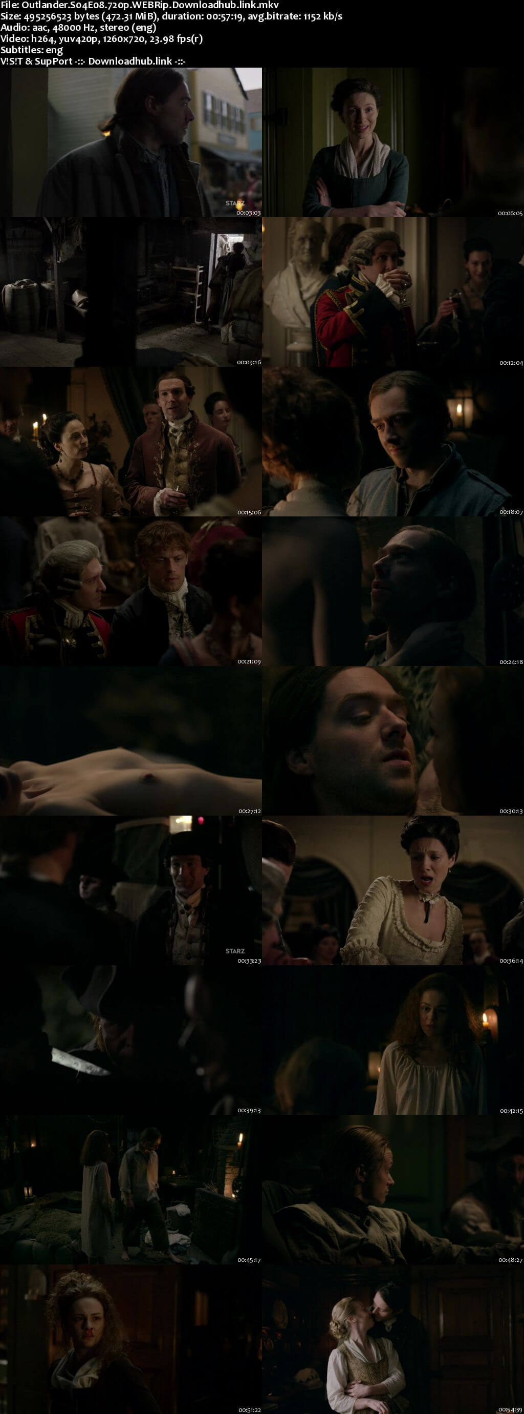 Outlander S04E08 450MB WEBRip 720p ESubs