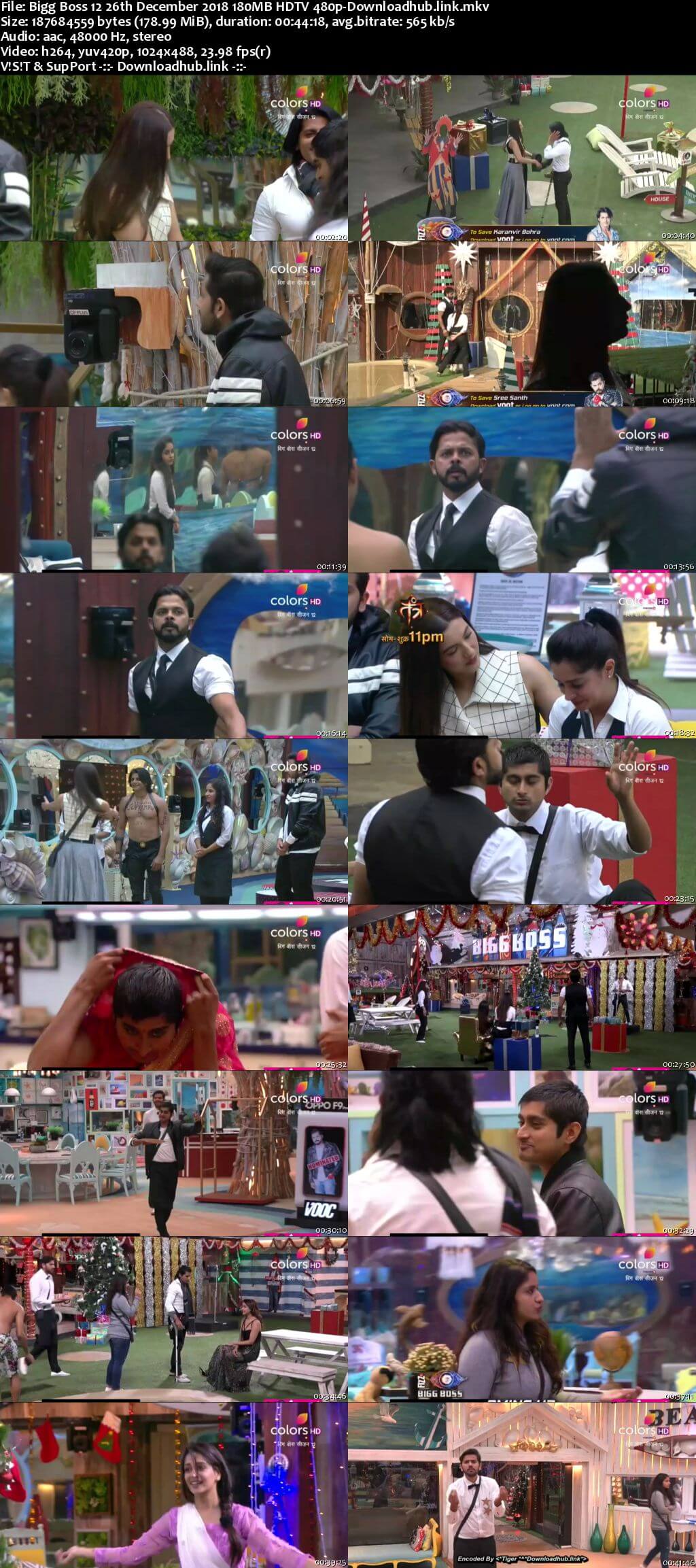 Bigg Boss 12 26 December 2018 Episode 101 HDTV 480p