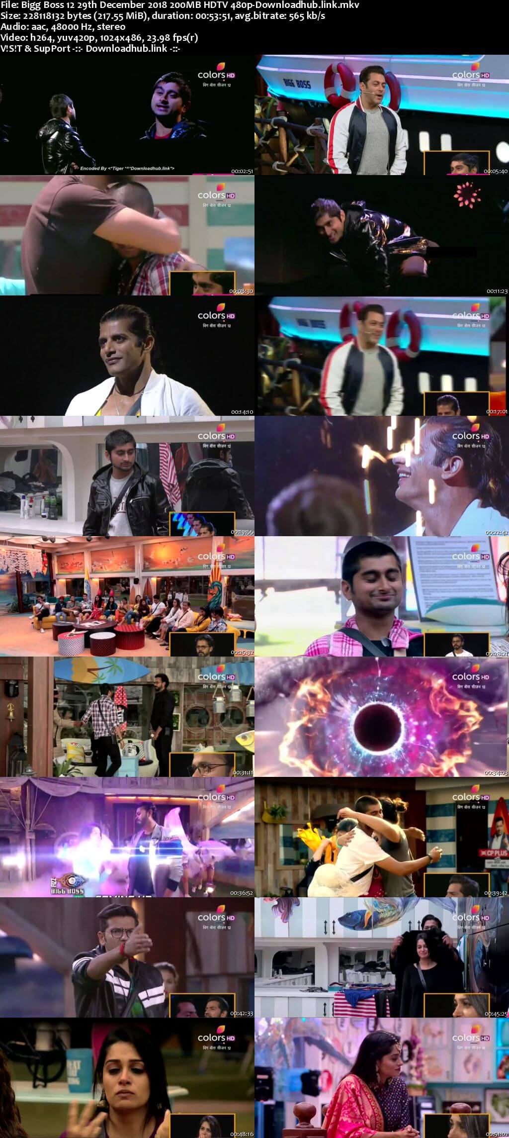 Bigg Boss 12 29 December 2018 Episode 104 HDTV 480p