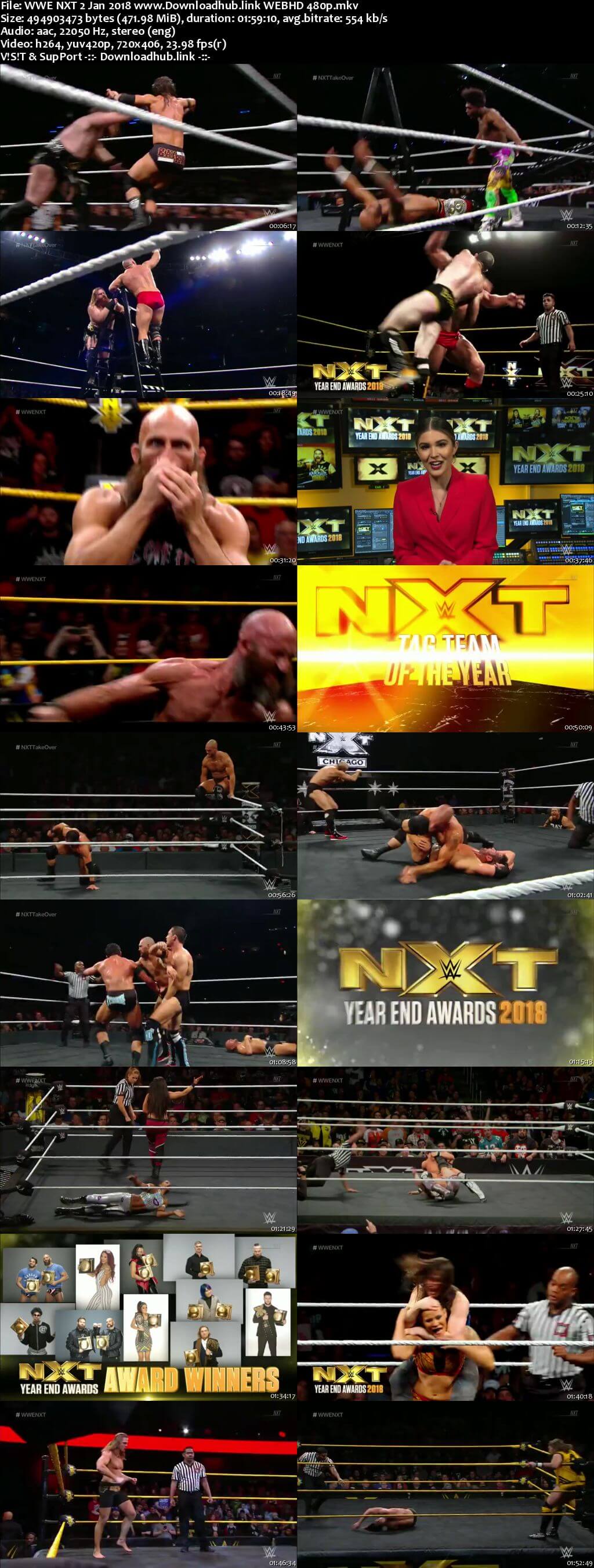 WWE NXT 2nd January 2019 450MB HDTV 480p