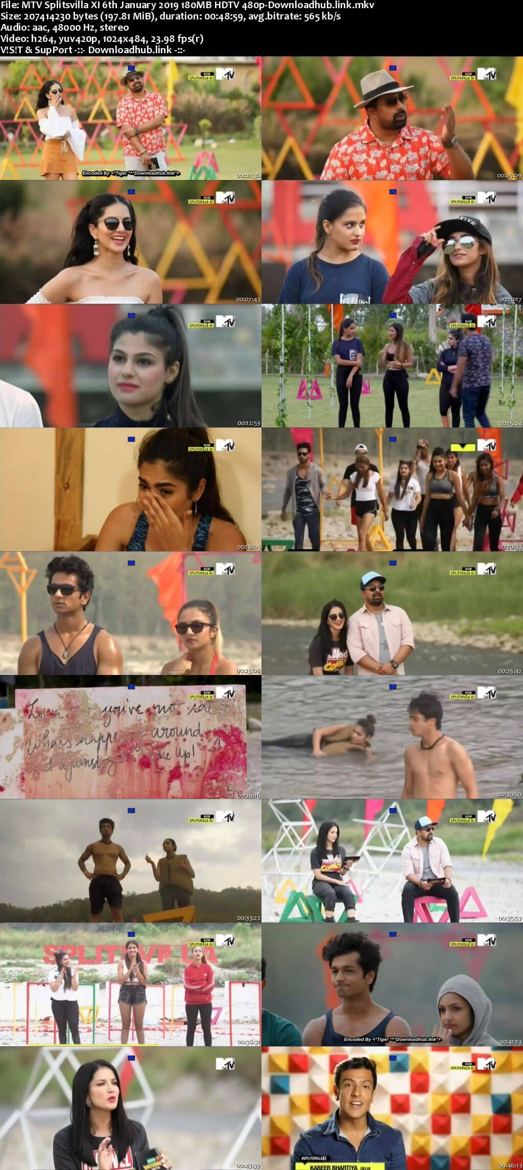 MTV Splitsvilla XI 6th January 2019 180MB HDTV 480p