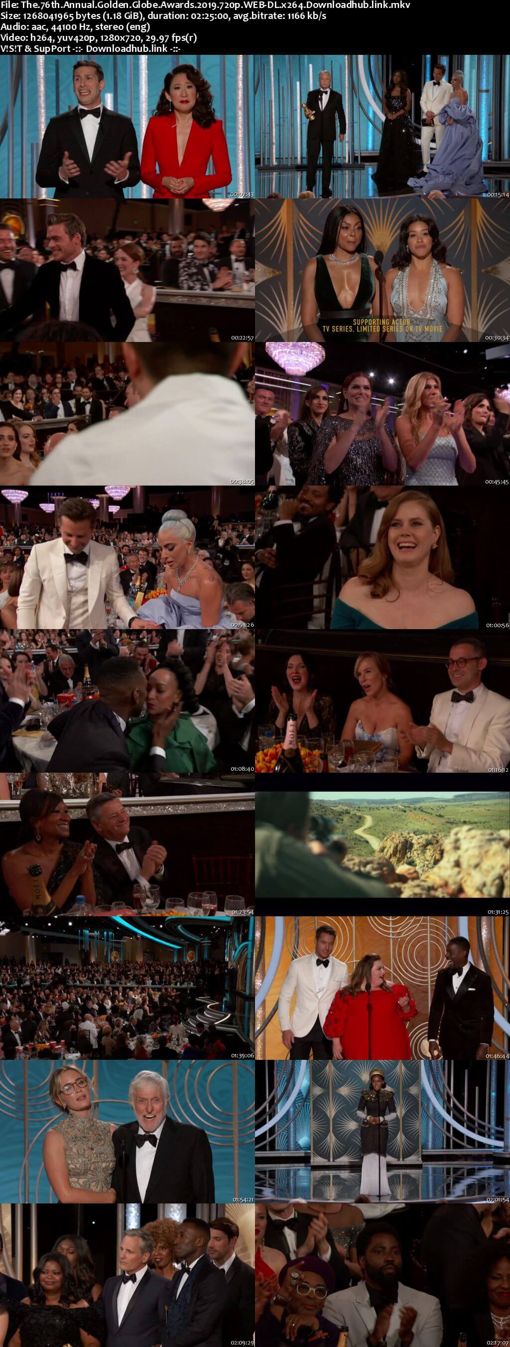 76th Golden Globe Awards 2019 English 720p WEBRip 1.2GB