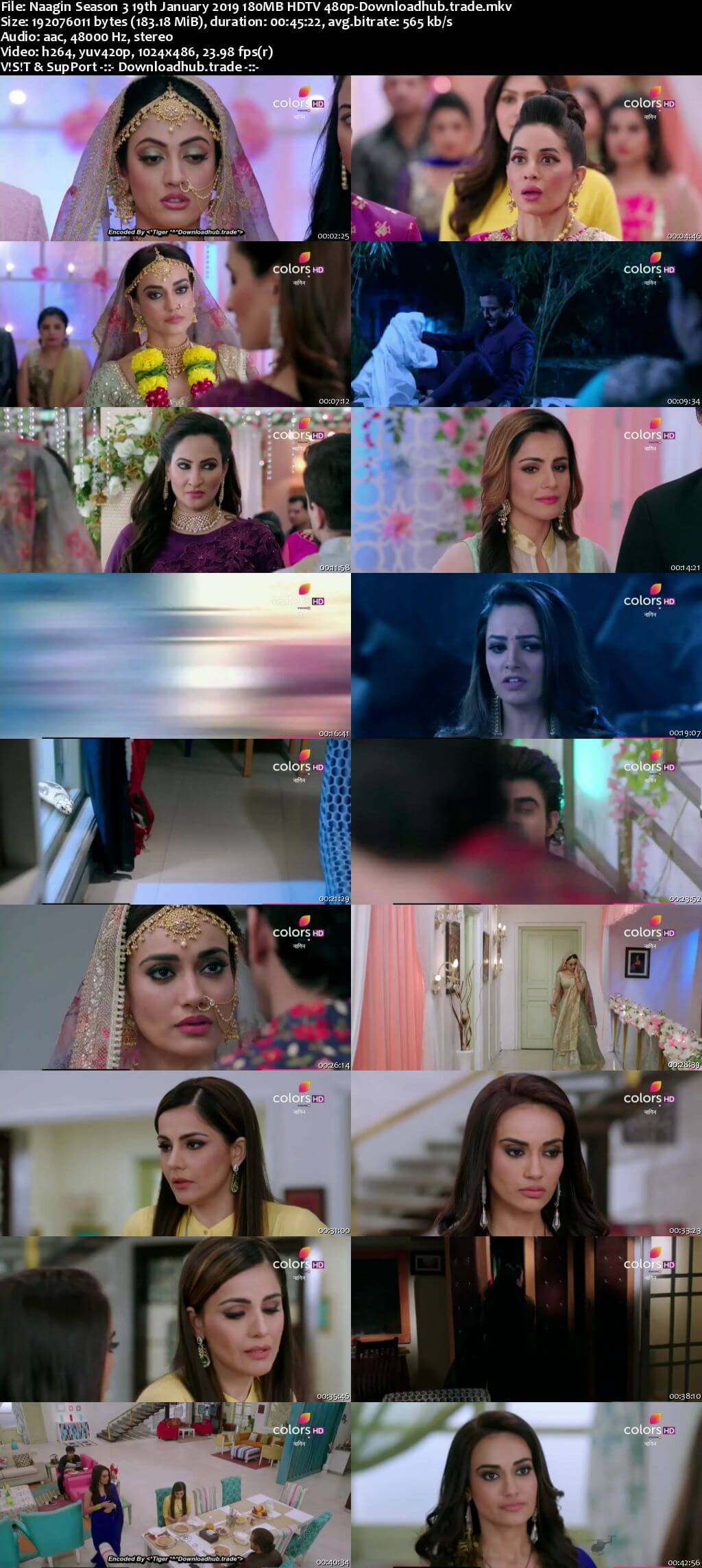 Naagin Season 3 19 January 2019 Episode 65 HDTV 480p