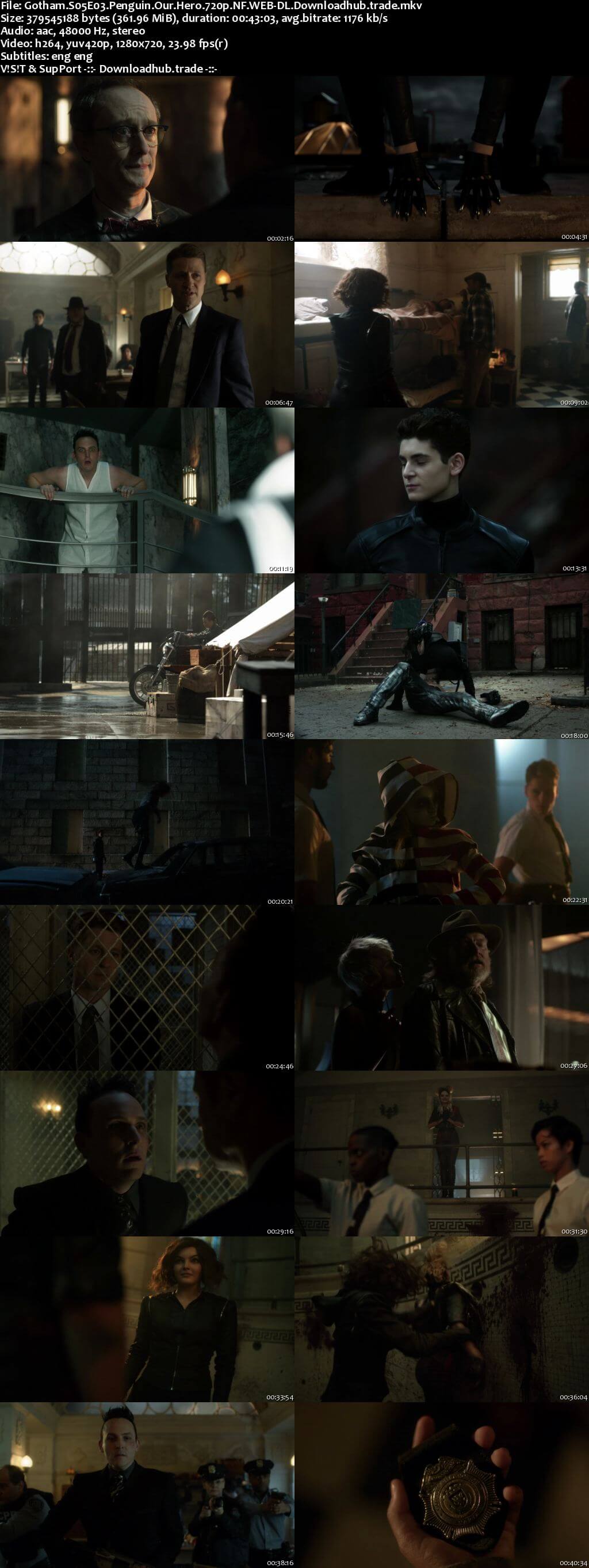 Gotham S05E03 350MB Web-DL 720p x264 ESubs