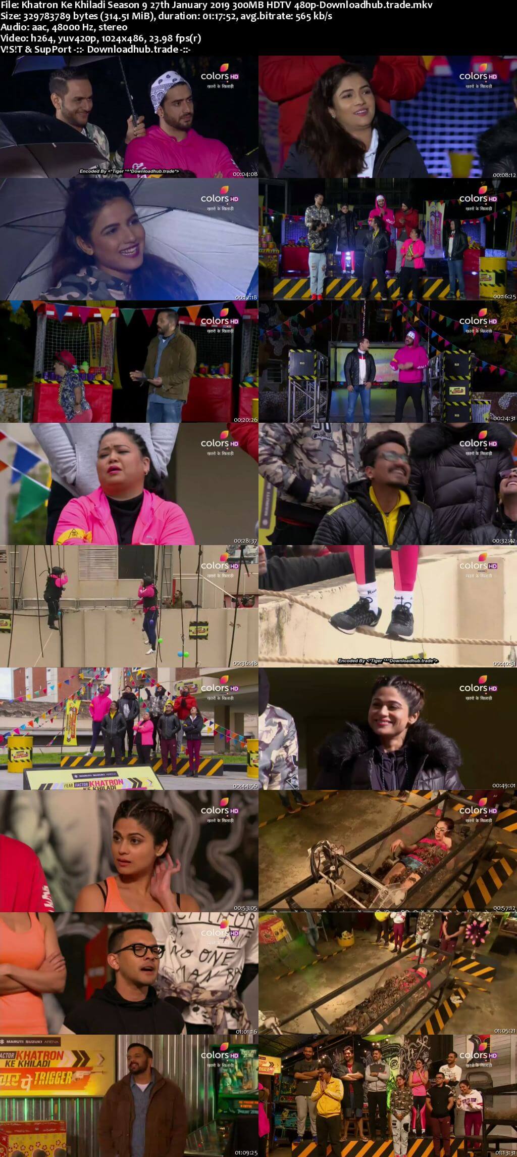 Khatron Ke Khiladi Season 9 27 January 2019 Episode 08 HDTV 480p