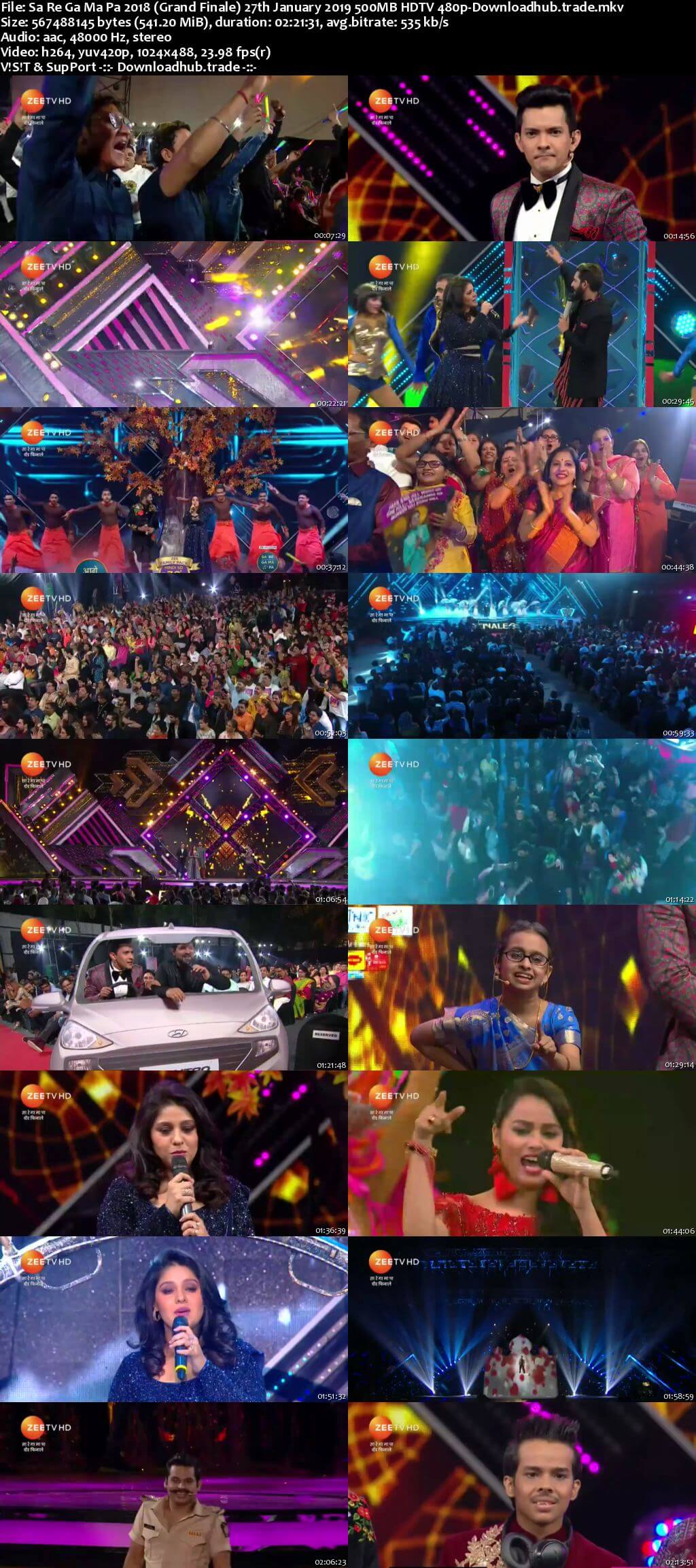 Sa Re Ga Ma Pa 20 January 2019 Grand Finale Episode HDTV 480p