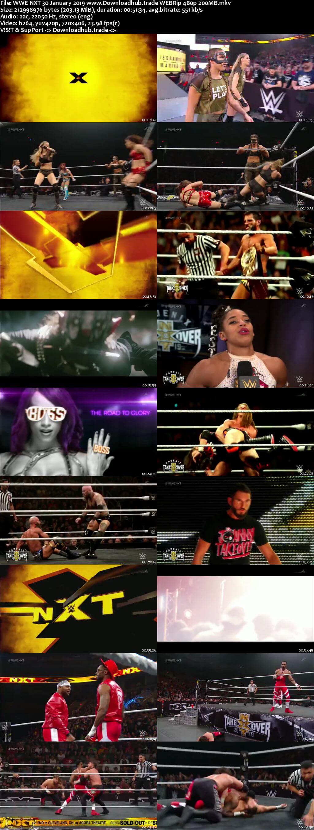 WWE NXT 30th January 2019 200MB HDTV 480p