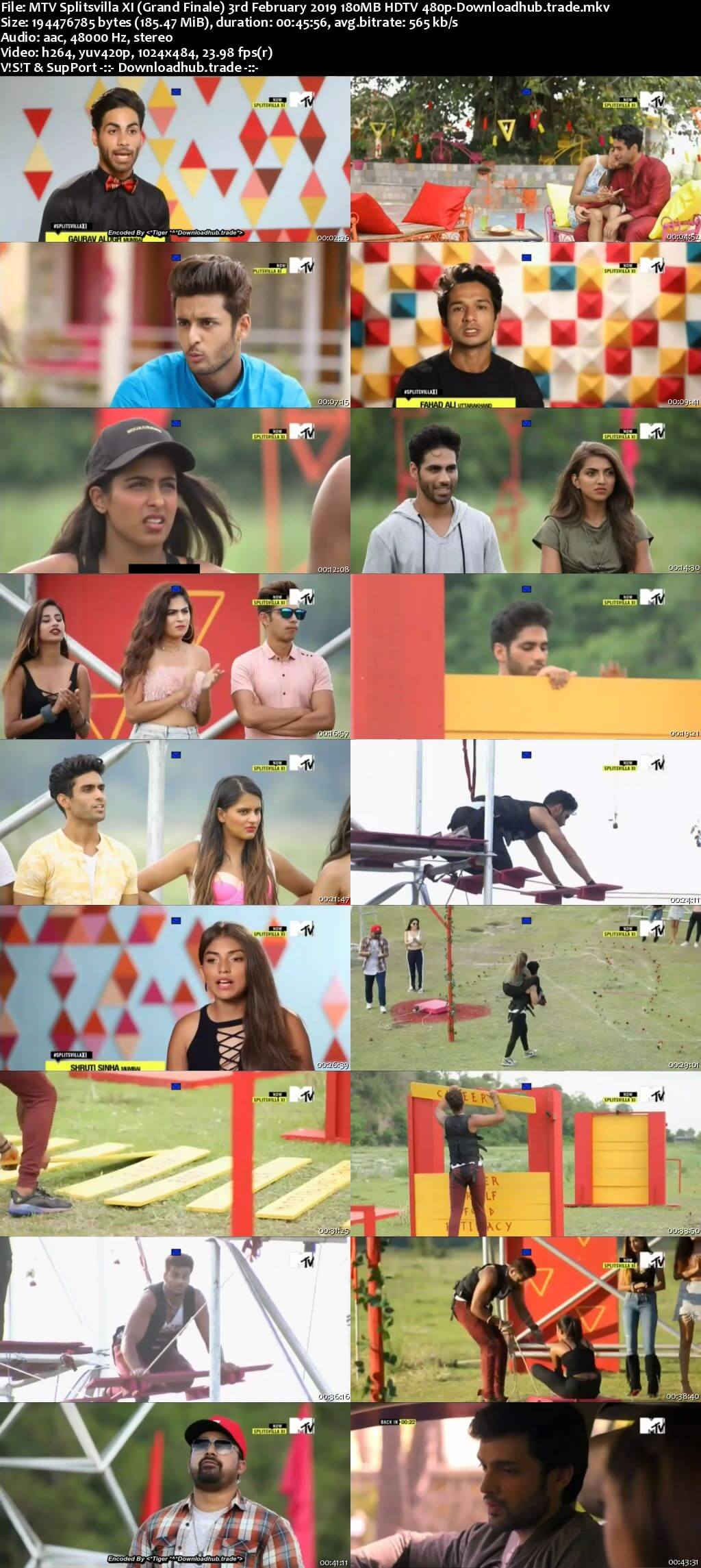 MTV Splitsvilla XI (Grand Finale) 3rd February 2019 180MB HDTV 480p