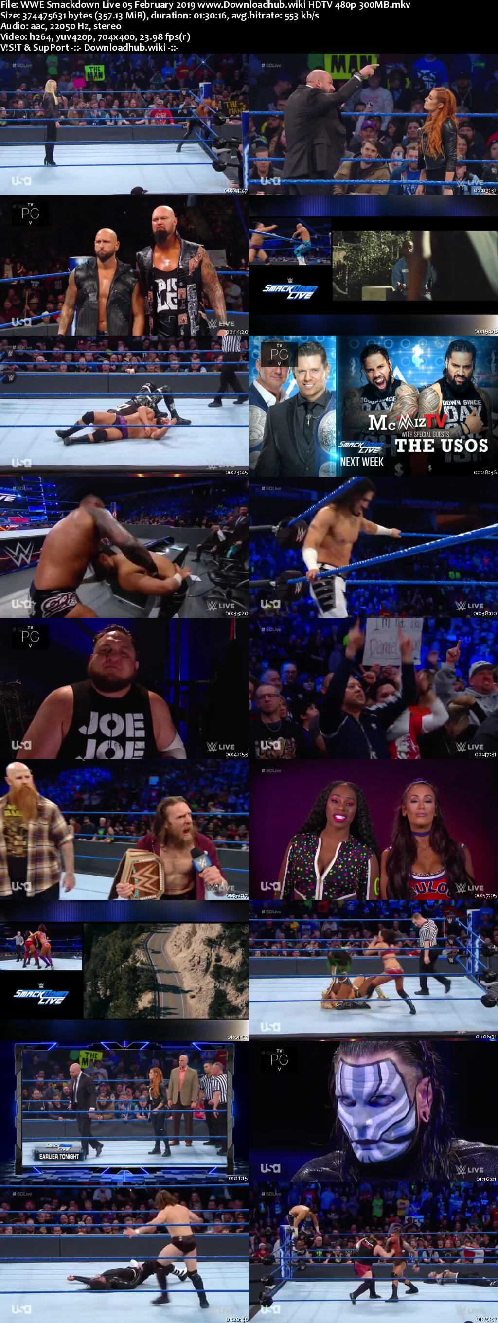 WWE Smackdown Live 5th February 2019 300MB HDTV 480p