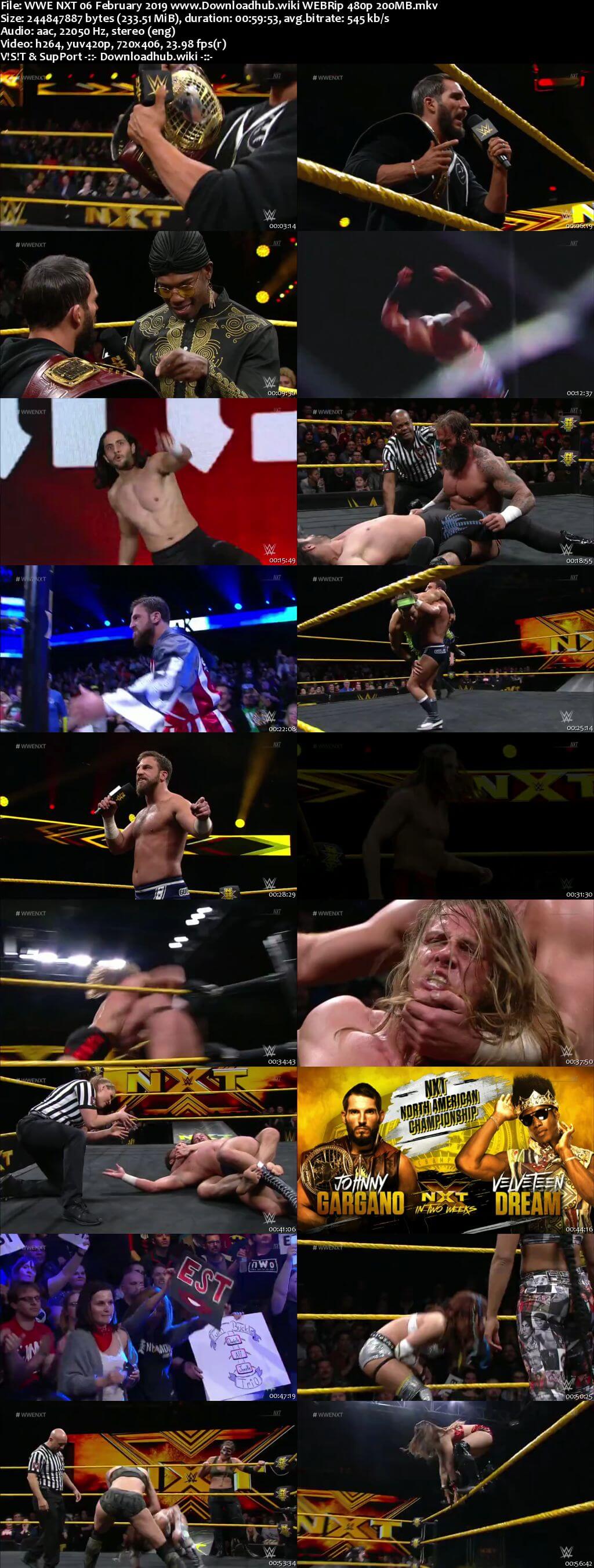 WWE NXT 6th February 2019 200MB HDTV 480p