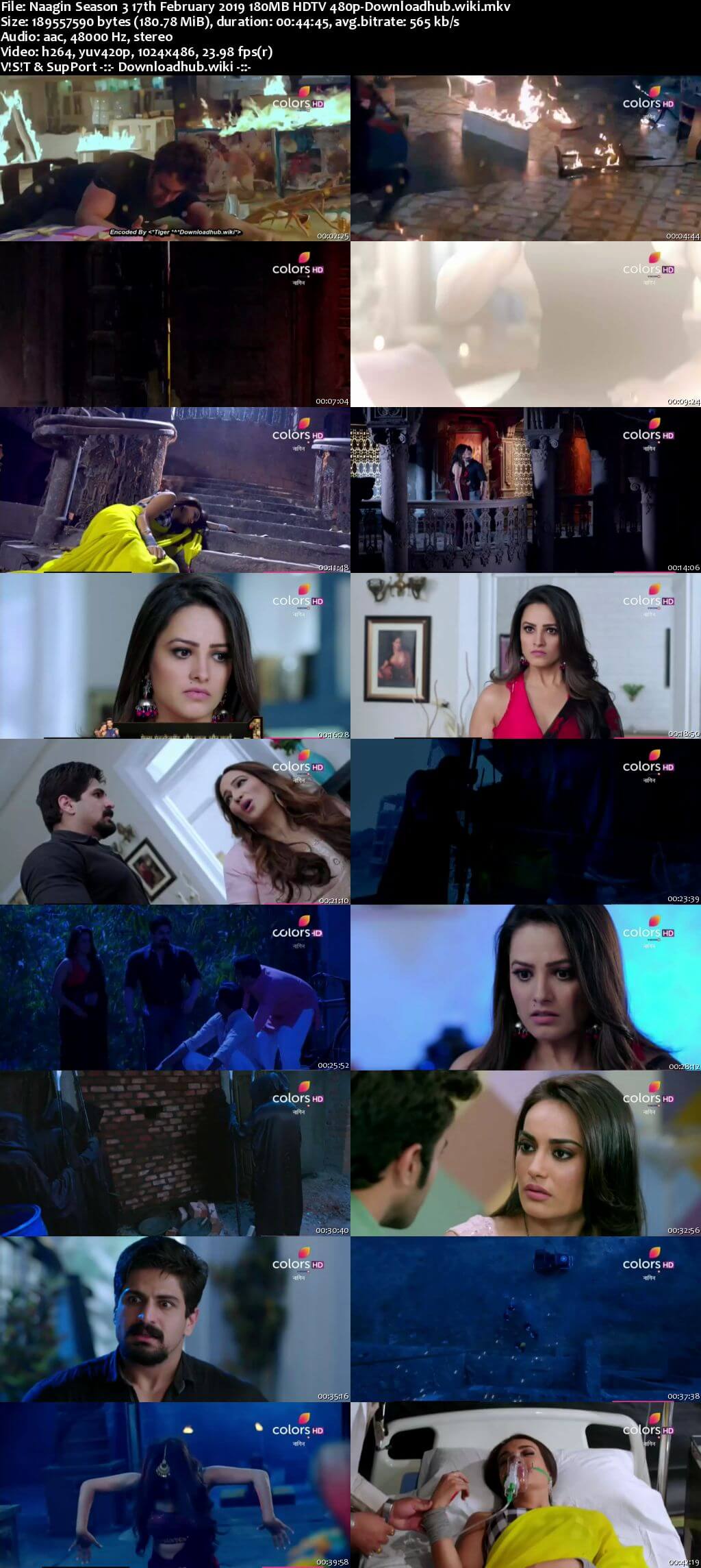 Naagin Season 3 17 February 2019 Episode 73 HDTV 480p