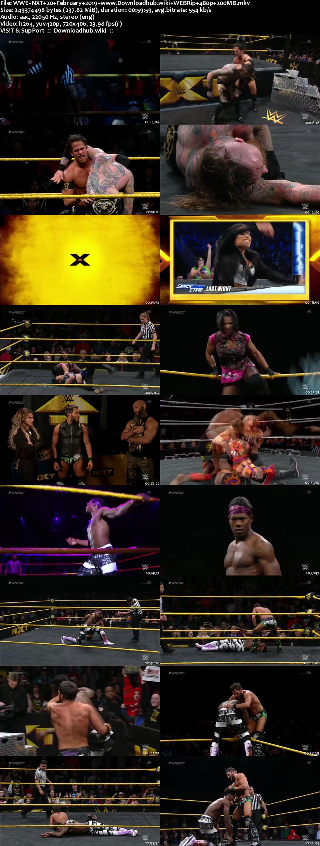 WWE NXT 20th February 2019 200MB HDTV 480p