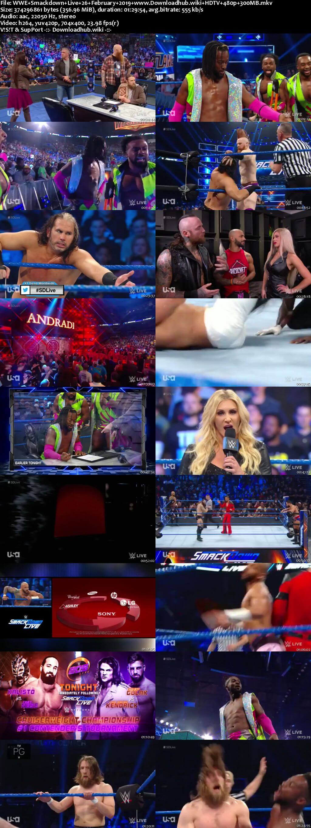 WWE Smackdown Live 26th February 2019 300MB HDTV 480p